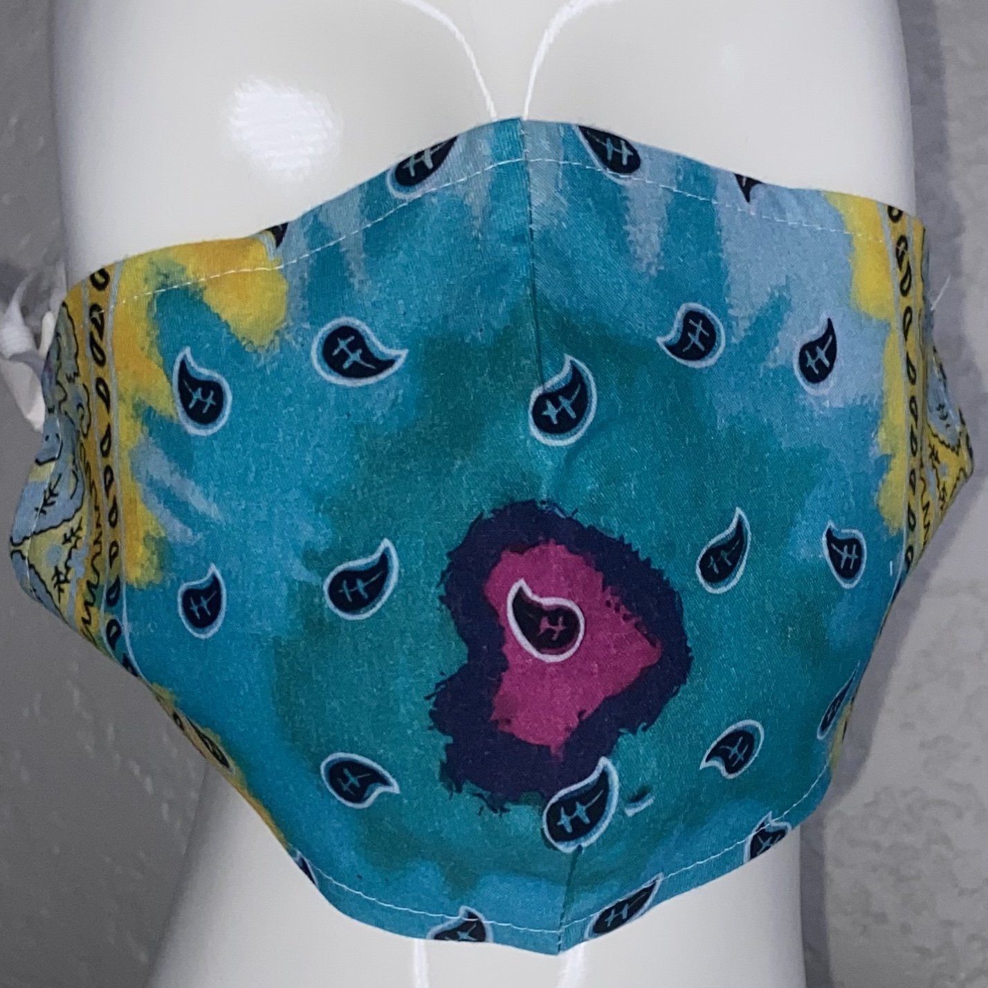 Respirator PM 2.5 Mask With Filter Pocket And 3 Filters (Tie Dye Bandana) In Stock-Boughie Curves-Boughie