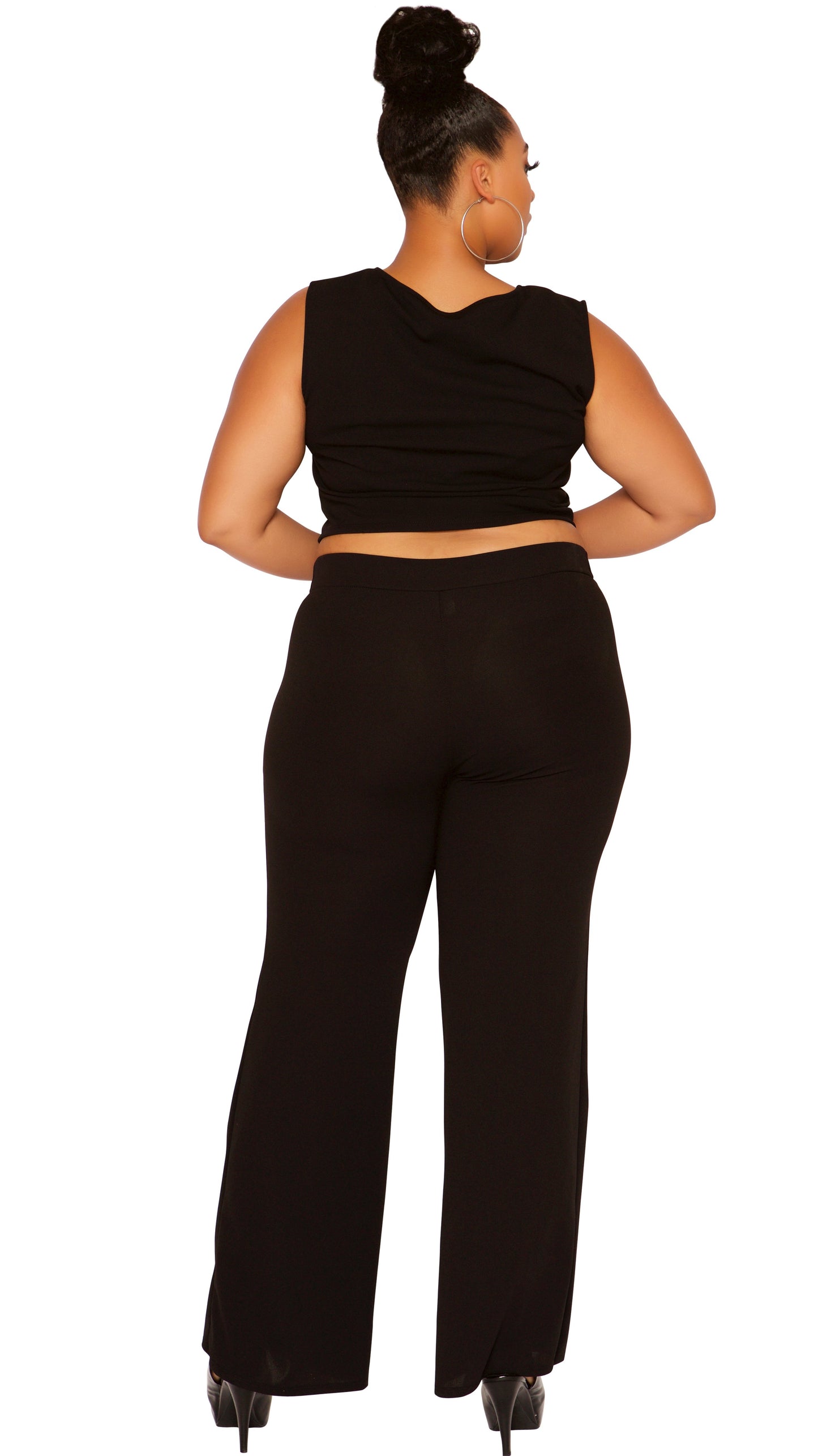 2 Chains 2Pcs Pant Set (Black)-Pant Sets-Boughie-Boughie