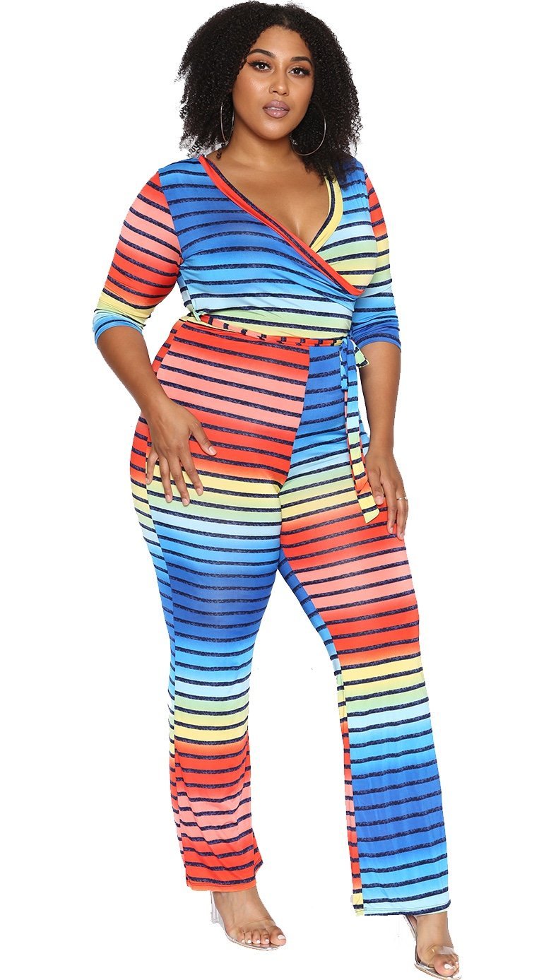 Babe Jumper (Rainbow Stripes)-Jumpers-Boughie-Boughie