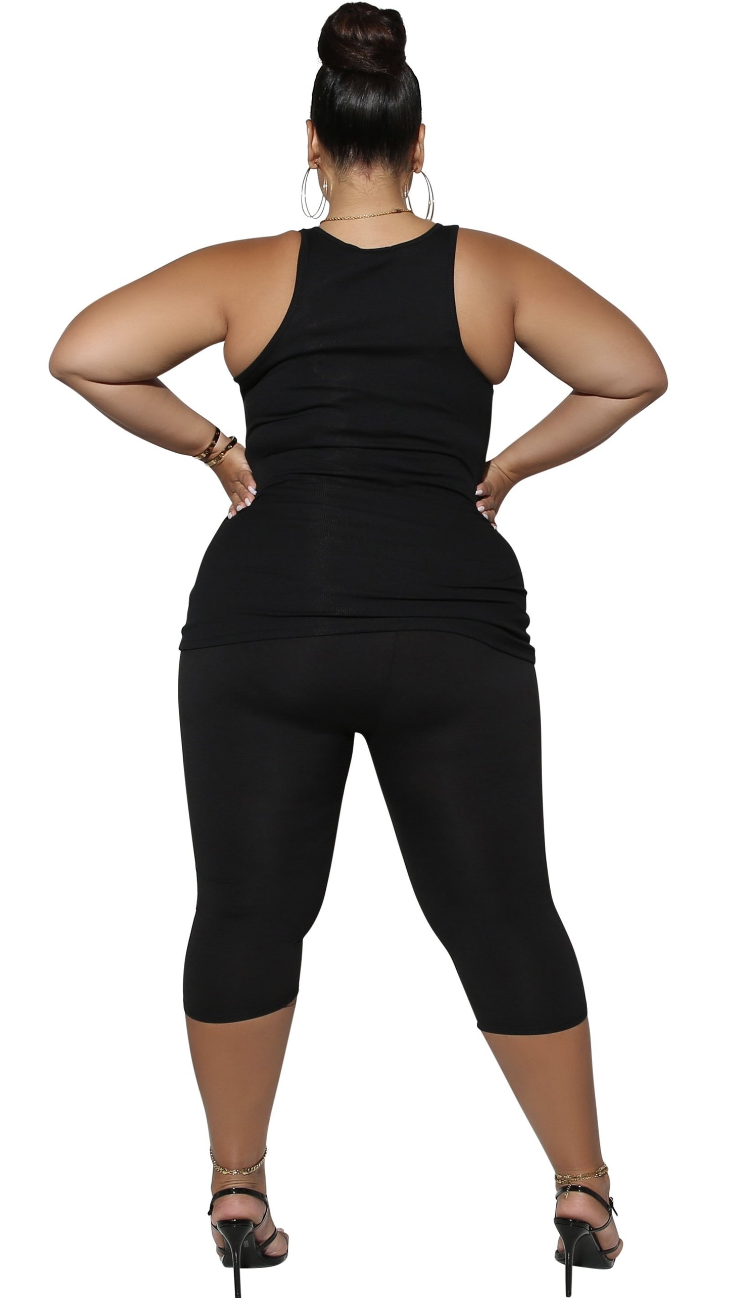 Black Lives Matter Rhinestone Tank Top (Black)-Top-Boughie-Boughie