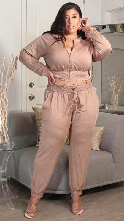 Chill Out 2Pcs Pant Set (Nude)-Pant Sets-Boughie-Boughie