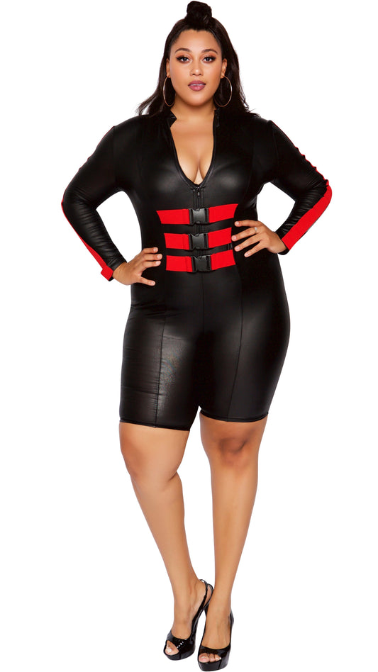 Curve Assassin Romper (Black)-Rompers-Boughie-1x-Boughie