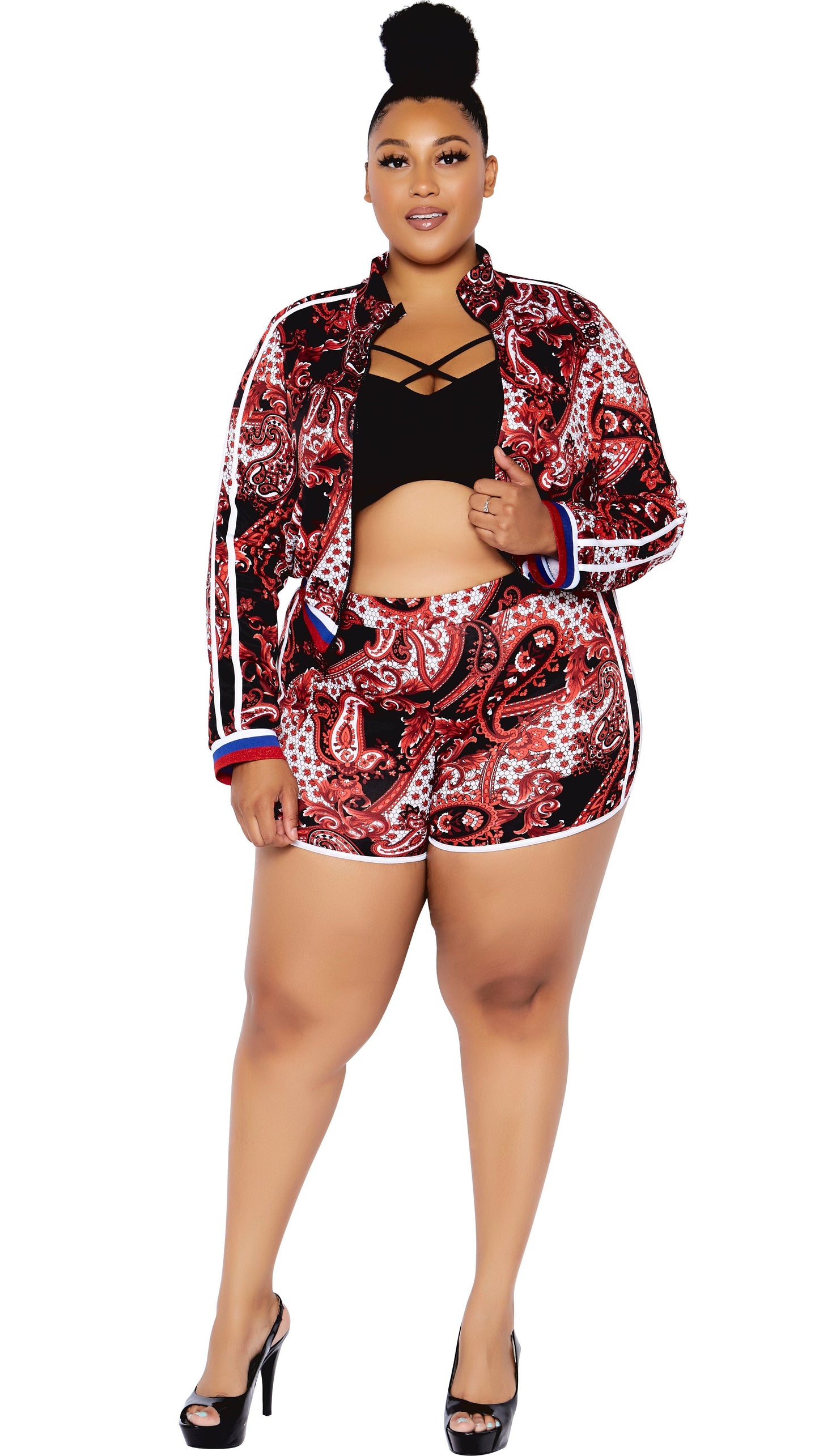 Dukes 2Pcs Short Set (Red)-Short sets-Boughie-Boughie