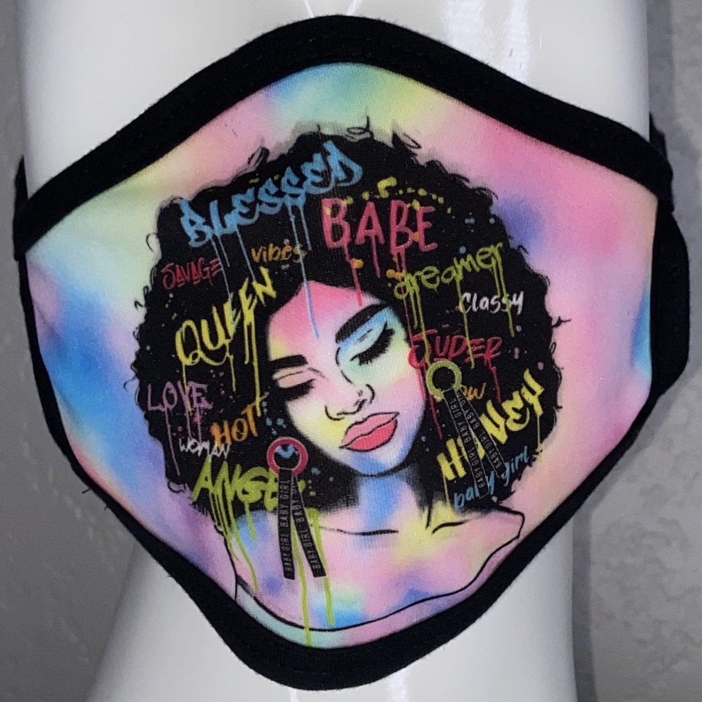 Fashion Mask (Blessed Babe) In Stock-Boughie Curves-Boughie