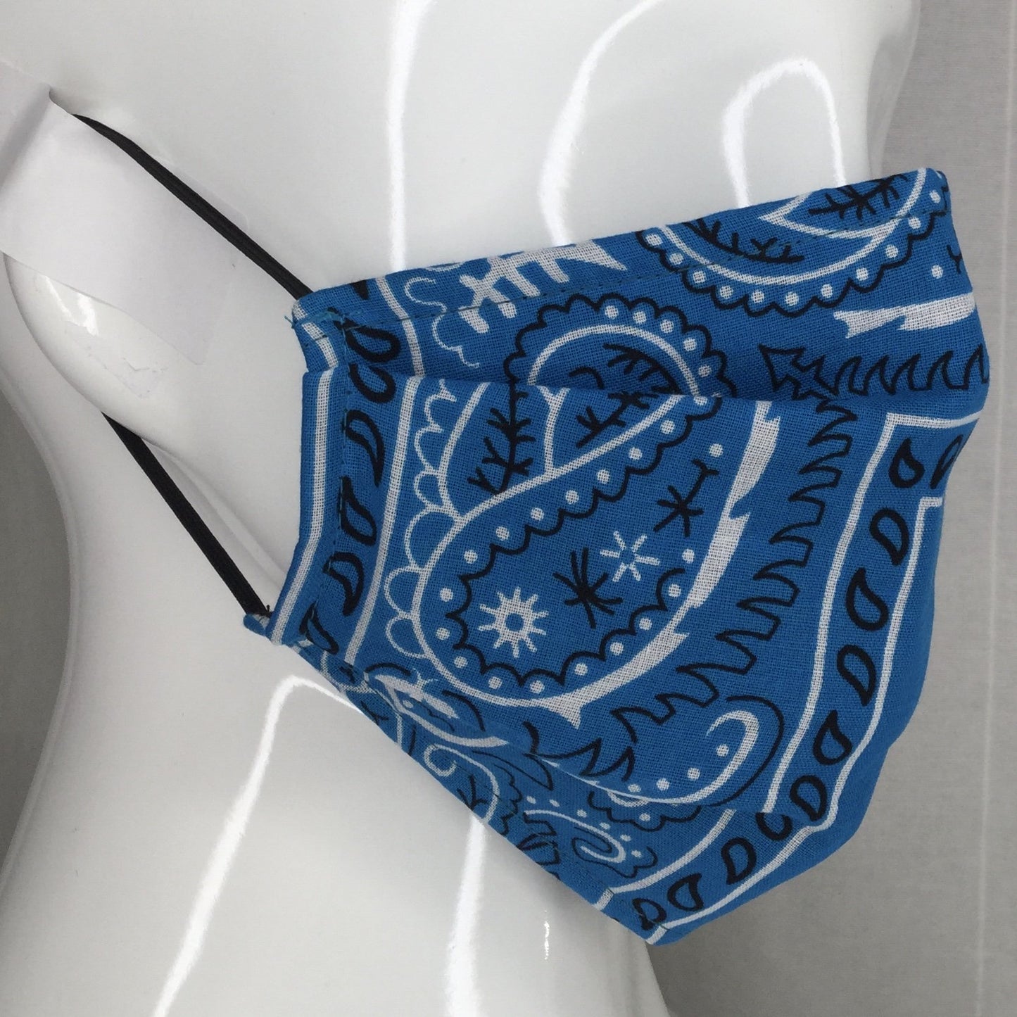 Fashion Mask (Medium Blue Bandana) In Stock-Boughie Curves-Boughie