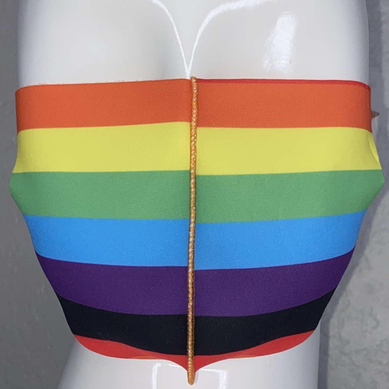 Fashion Mask (Rainbow Stripe) In Stock-Boughie Curves-Boughie