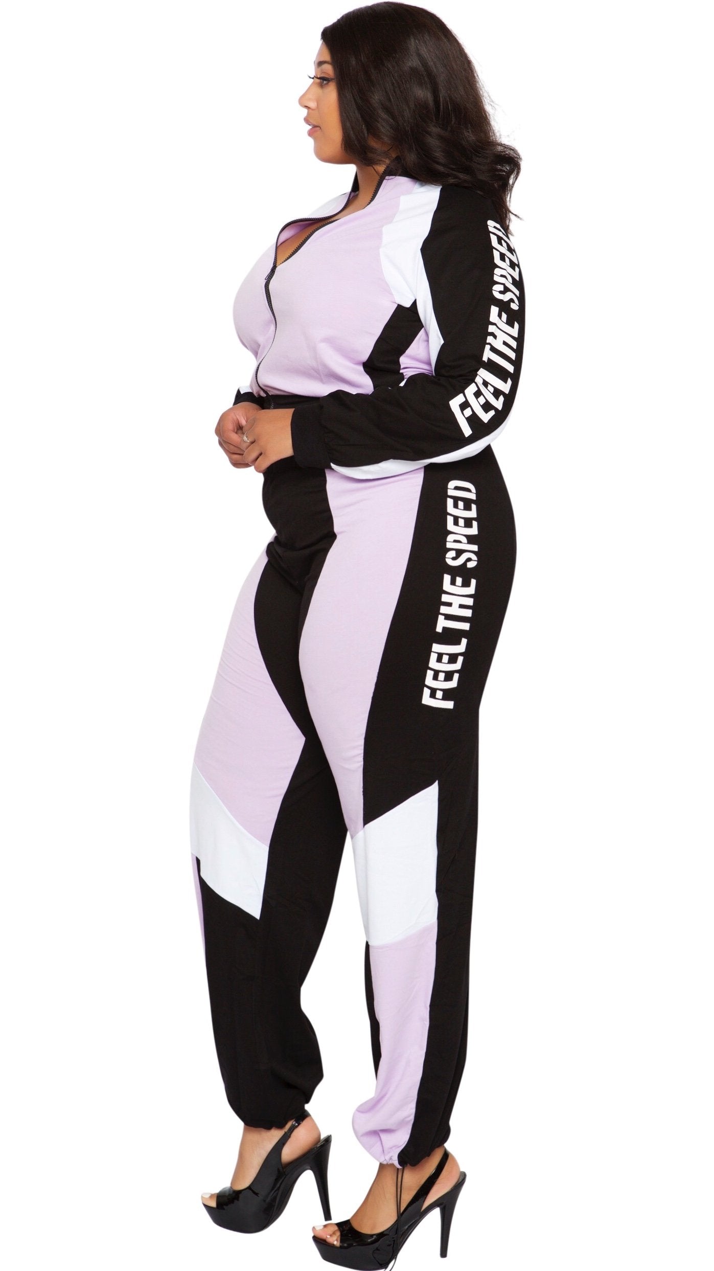 Feel The Speed 2Pcs Pant Set (Lavender)-Pant Sets-Boughie-Boughie