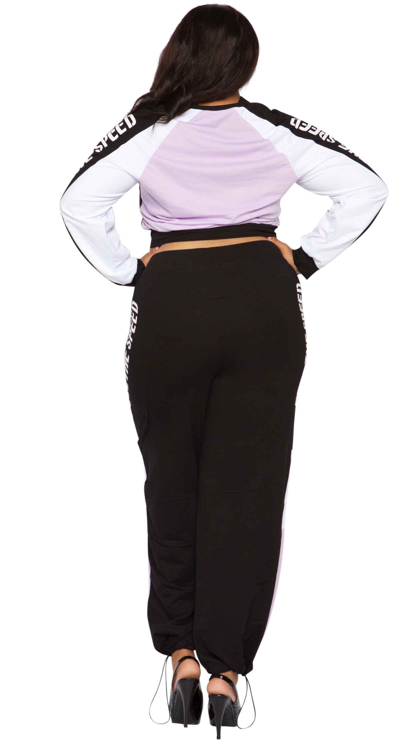 Feel The Speed 2Pcs Pant Set (Lavender)-Pant Sets-Boughie-Boughie