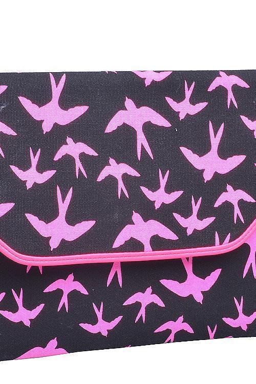 Fly High Clutch (Black)-Accessories-Boughie-Black/Pink-Boughie
