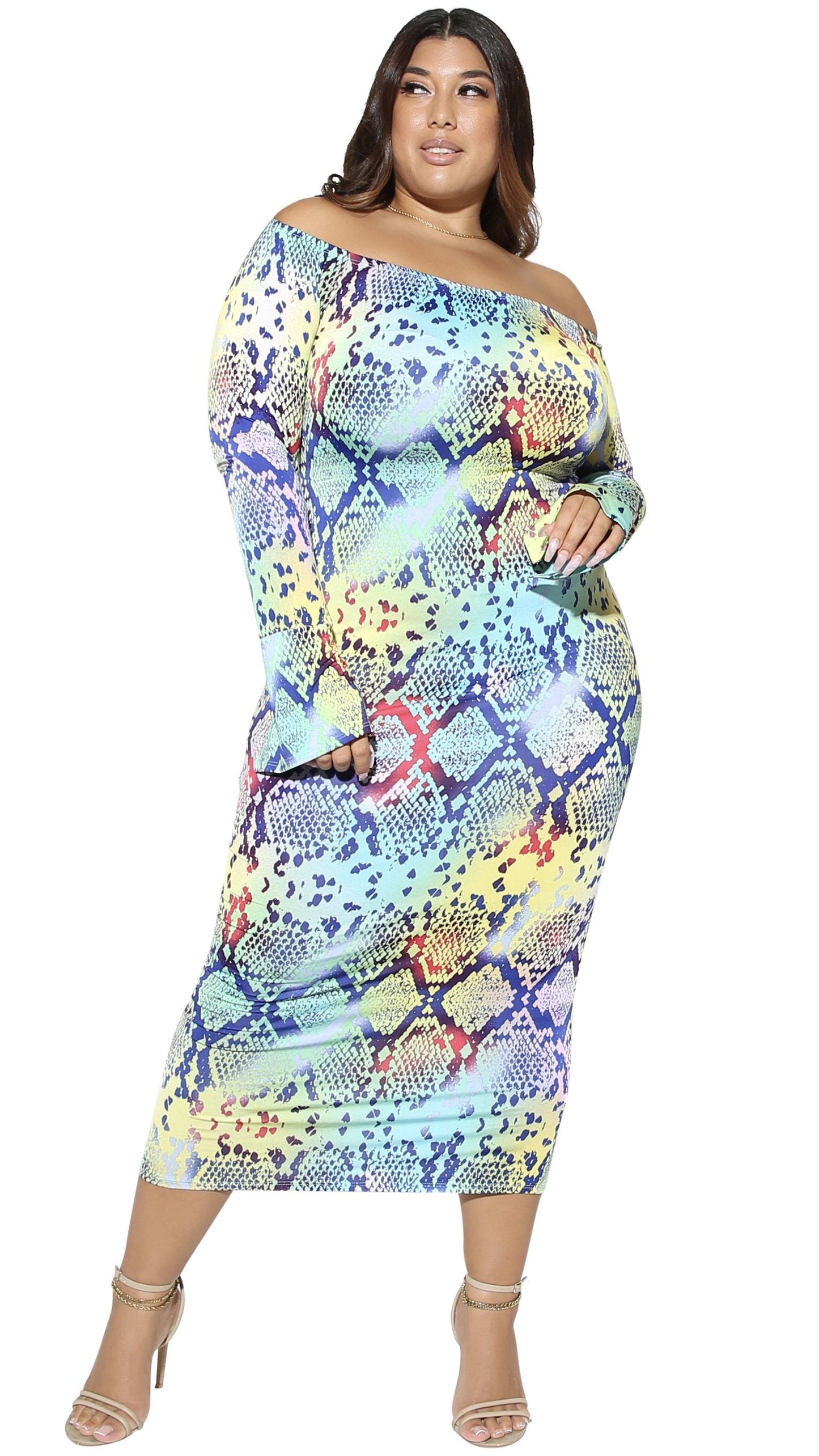 Free Me Maxi Dress (Multi Snake)-Maxi Dresses-Boughie-Boughie