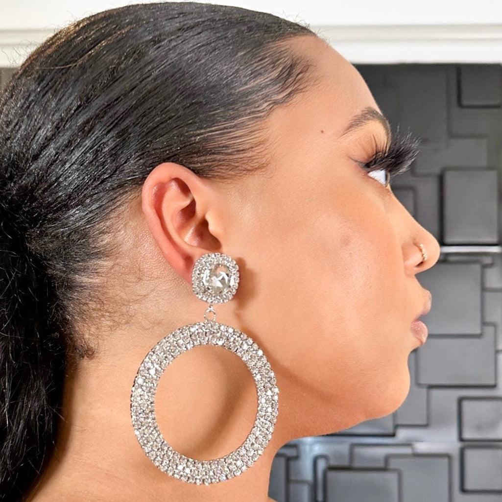 I Do Rhinestone Earrings-Accessories-Boughie-Boughie