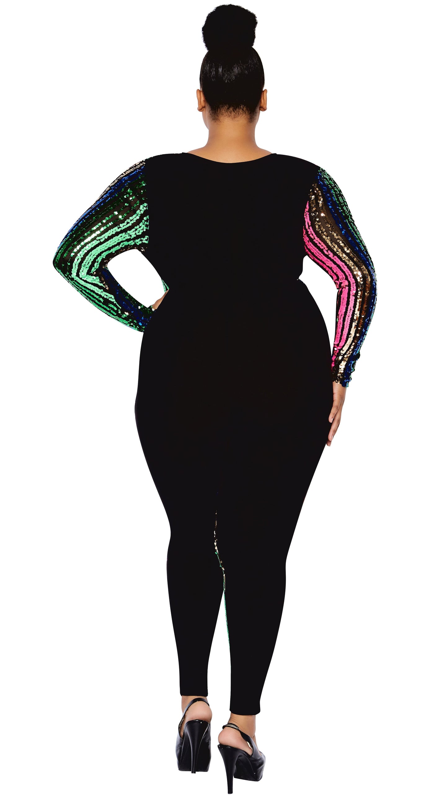Intimidation Sequins Jumper (Pink/Green/Gold)-Jumpers-Boughie-Boughie