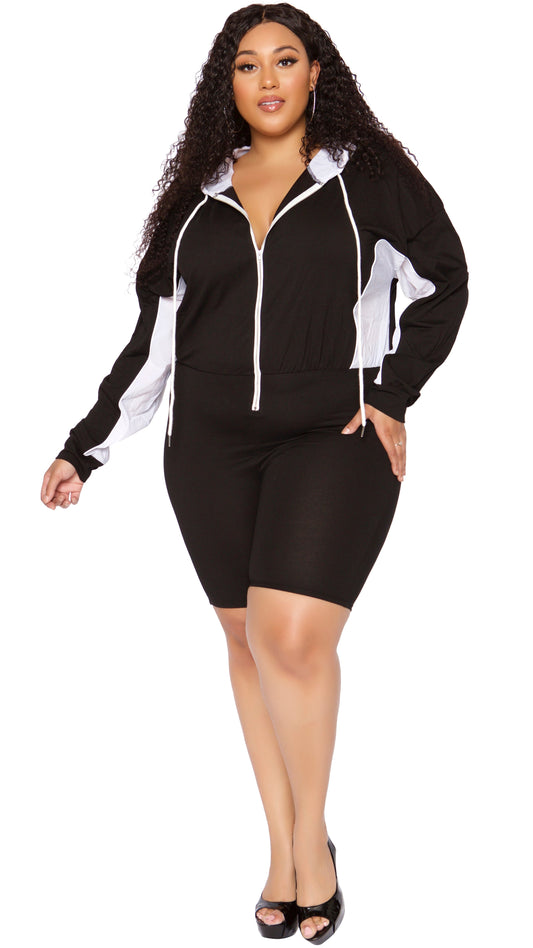 Jack Move Hooded Romper (Black)-Rompers-Boughie-Boughie