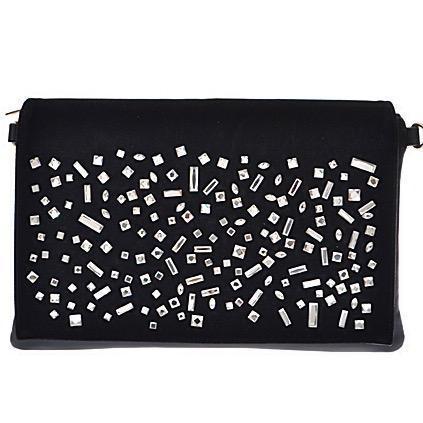 Jewel Gem Clutch (Black)-Accessories-Boughie-Black-Boughie
