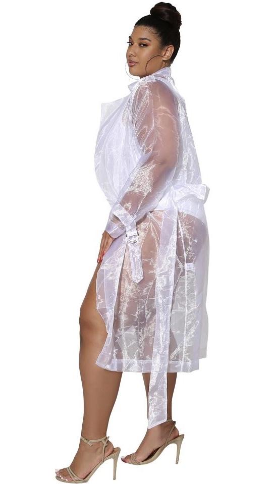 Organza Jacket (White)-Jackets-Boughie-Boughie