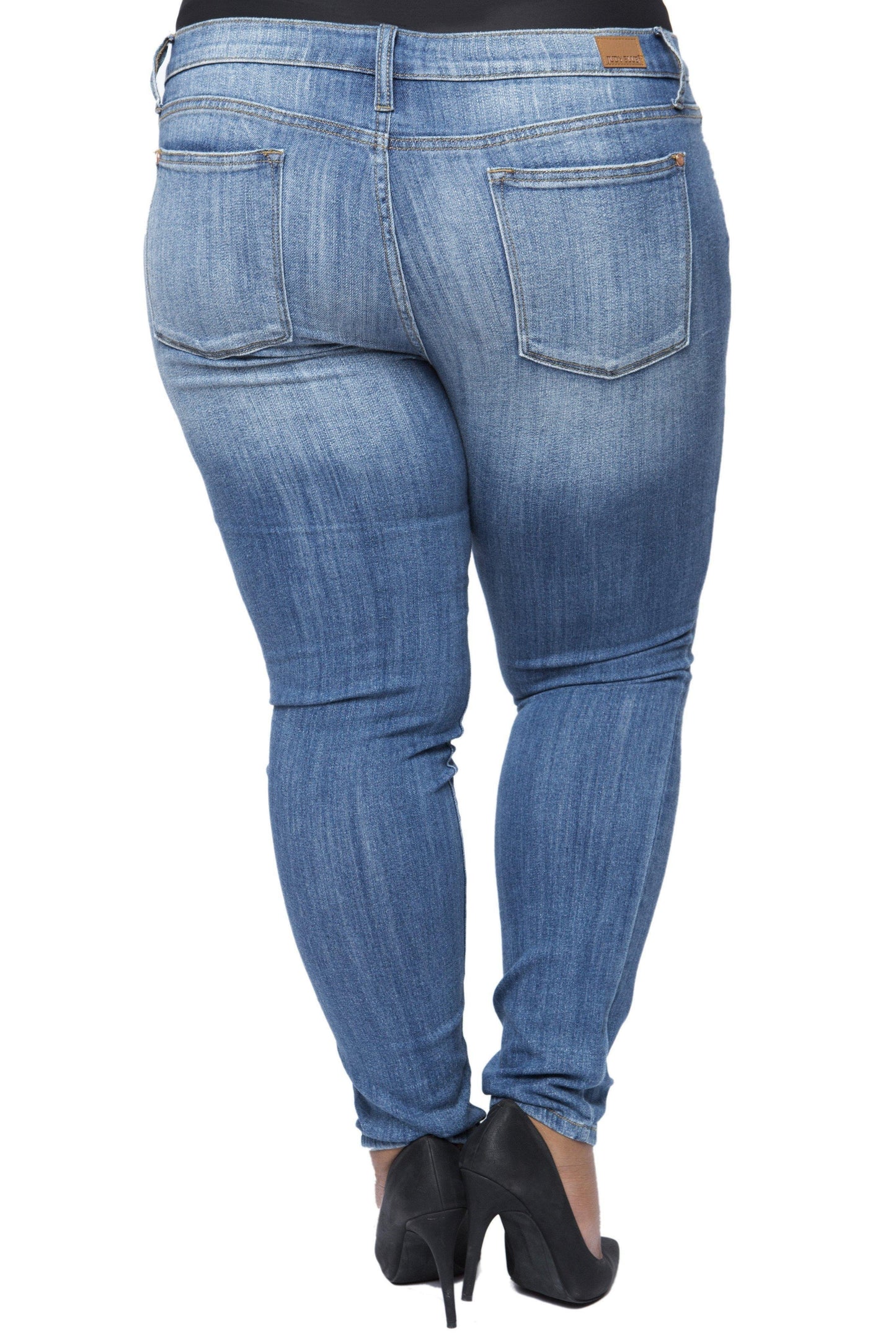 Plain Jane Denim Jeans (Medium Blue)-Denim-Boughie-Boughie