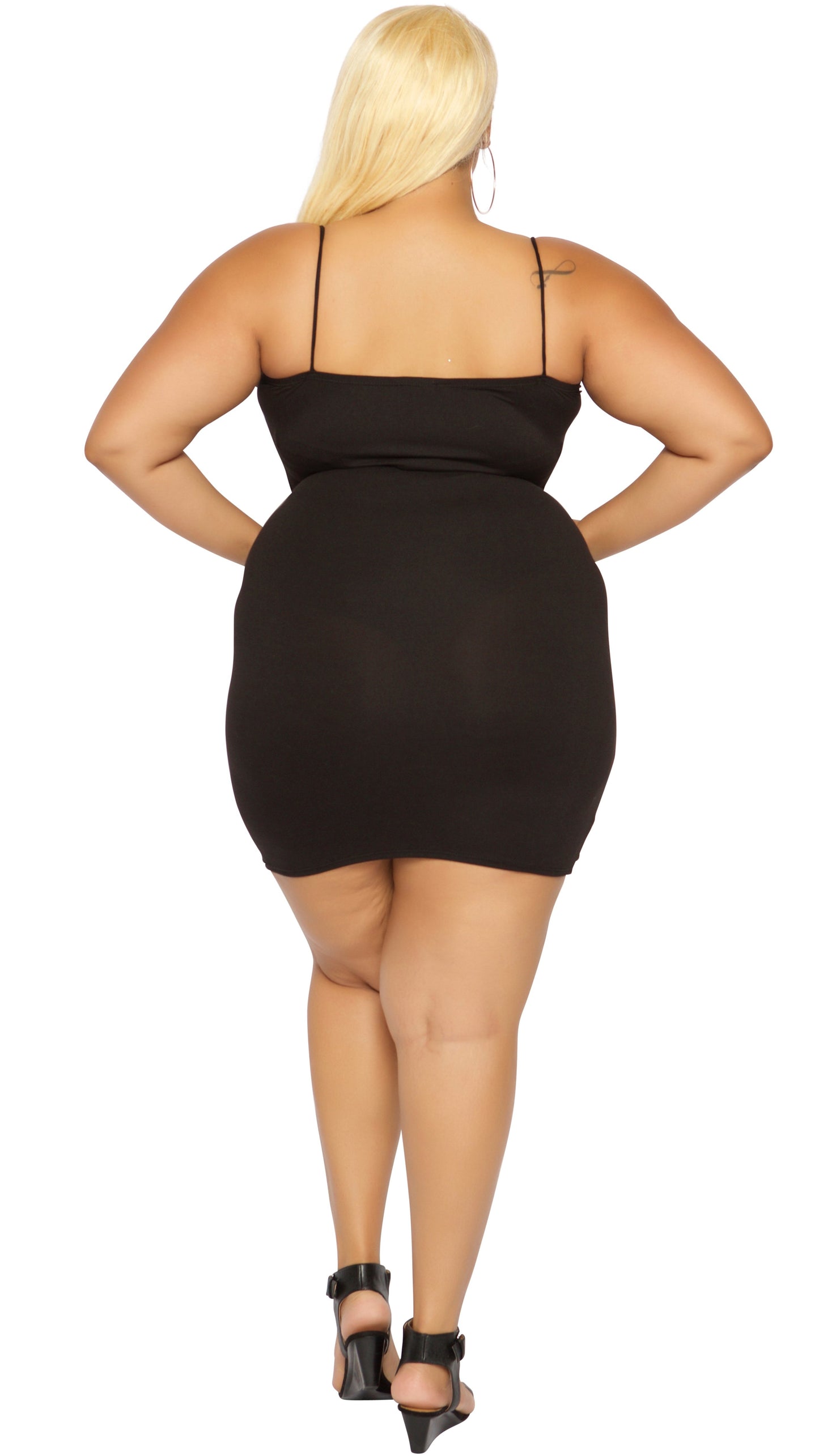 Pull Up Mini Dress (Black)-Dresses-Boughie-Boughie
