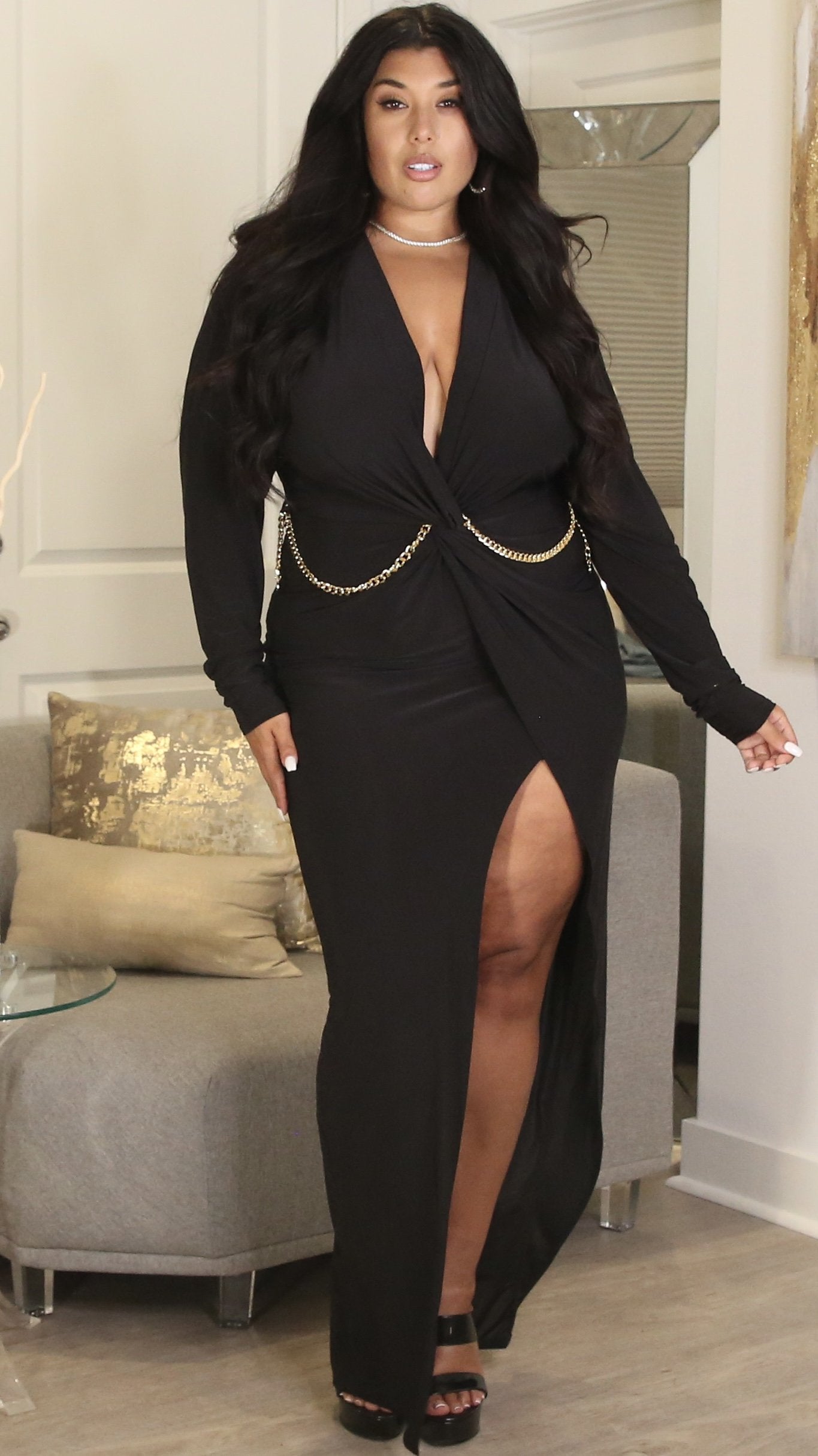 Rebellious Maxi Dress (Black)-Boughie-Boughie