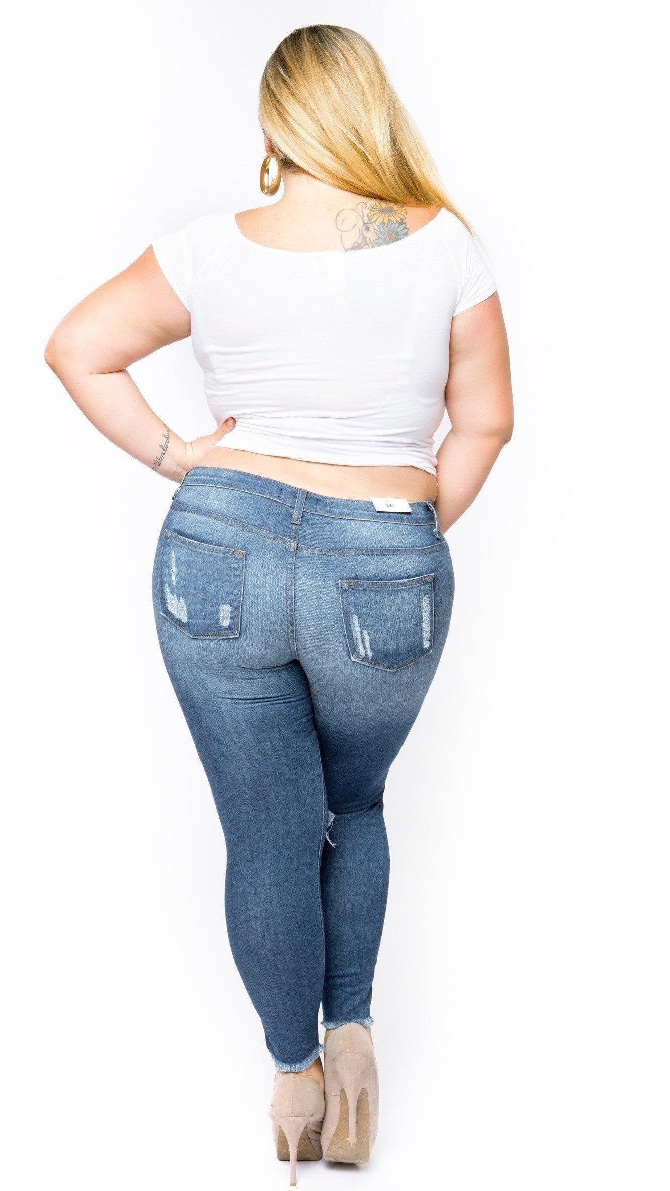 Ruff Stuff Extreme Distressed Denim Jeans (Dark Blue)-Denim-Boughie-Boughie