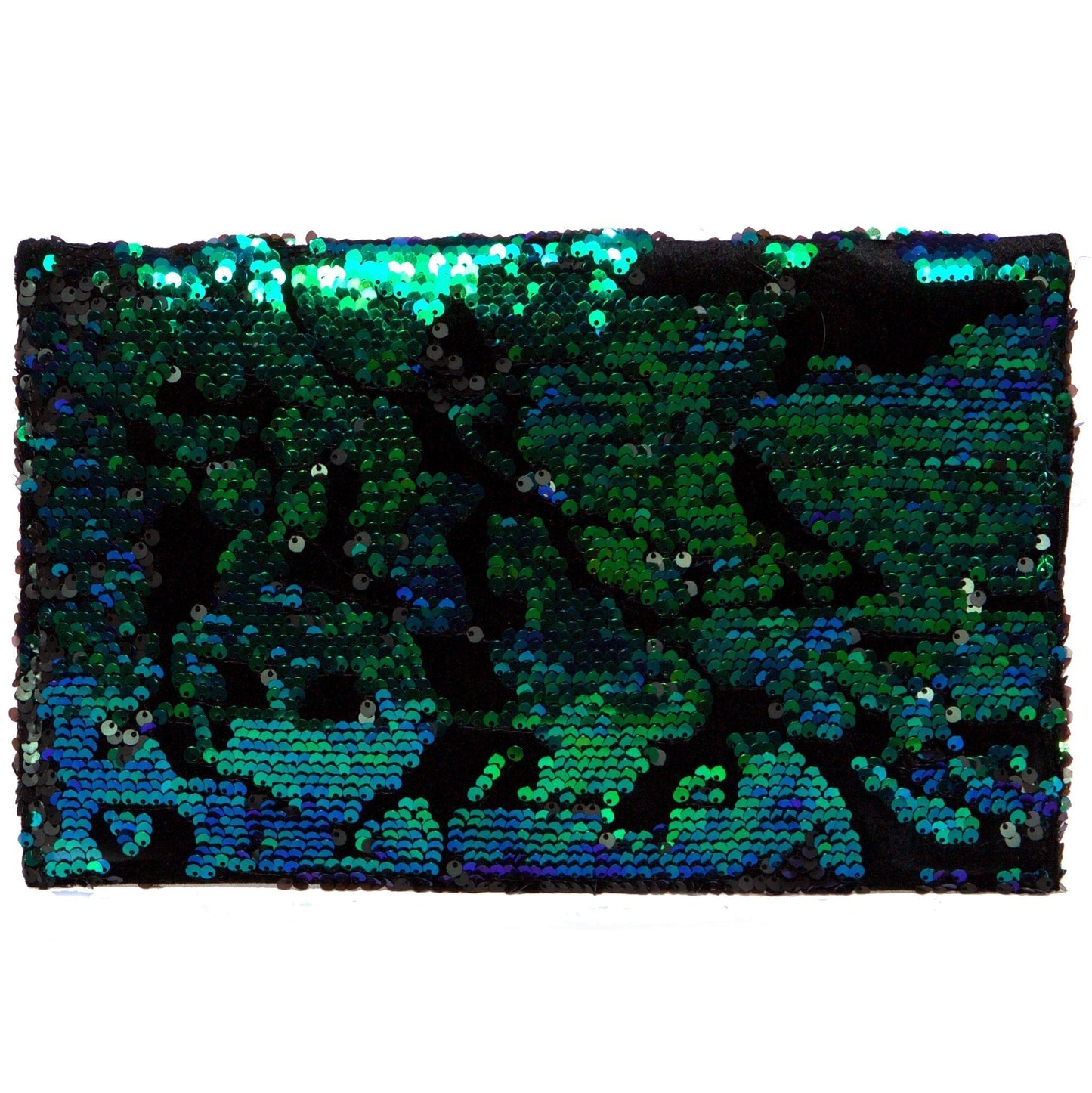 Sequins Leopard Clutch (Green/Blue)-Accessories-Boughie-Green/Blue-Boughie
