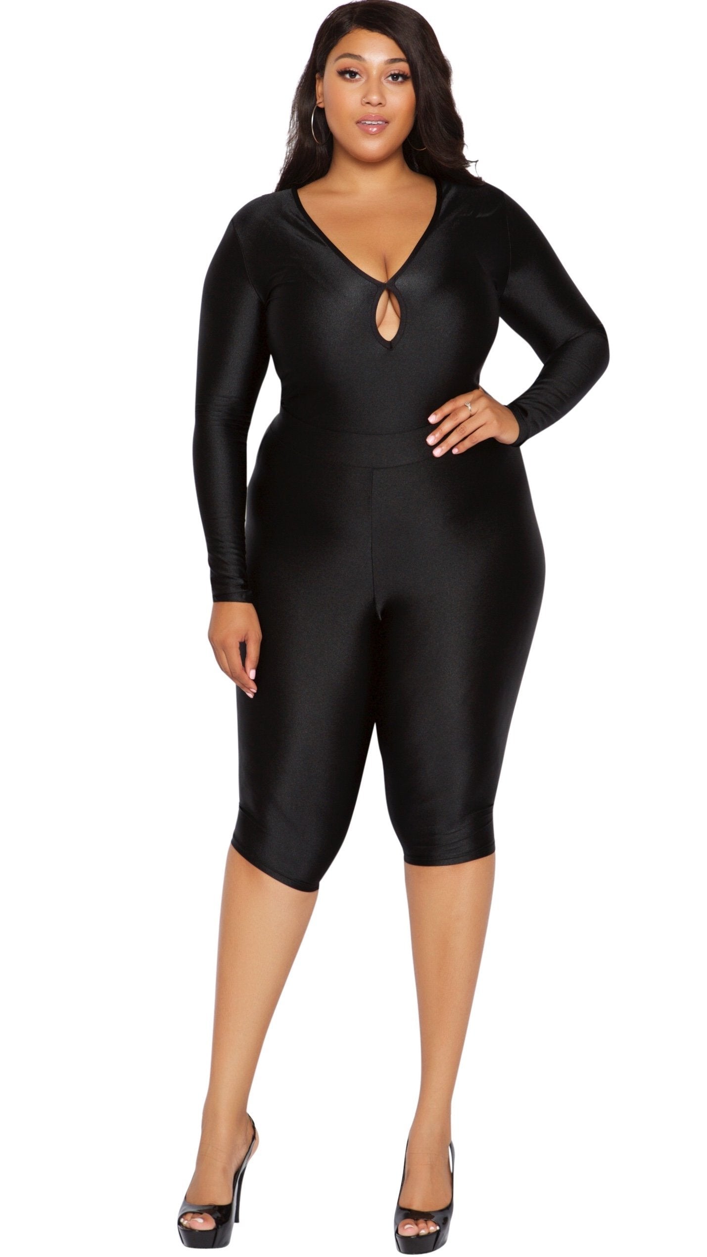 Plus Size Bodysuit (Black) 1x 2x 3x – Boughie Curves