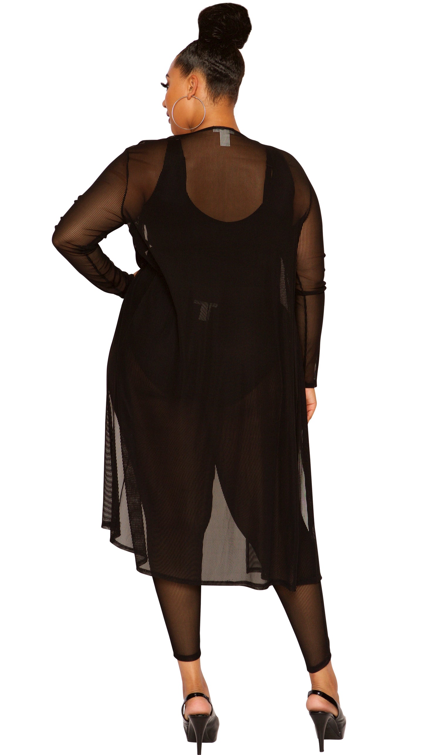 So Shady Sheer 2Pcs Pant Set (Black)-Pant Sets-Boughie-Boughie