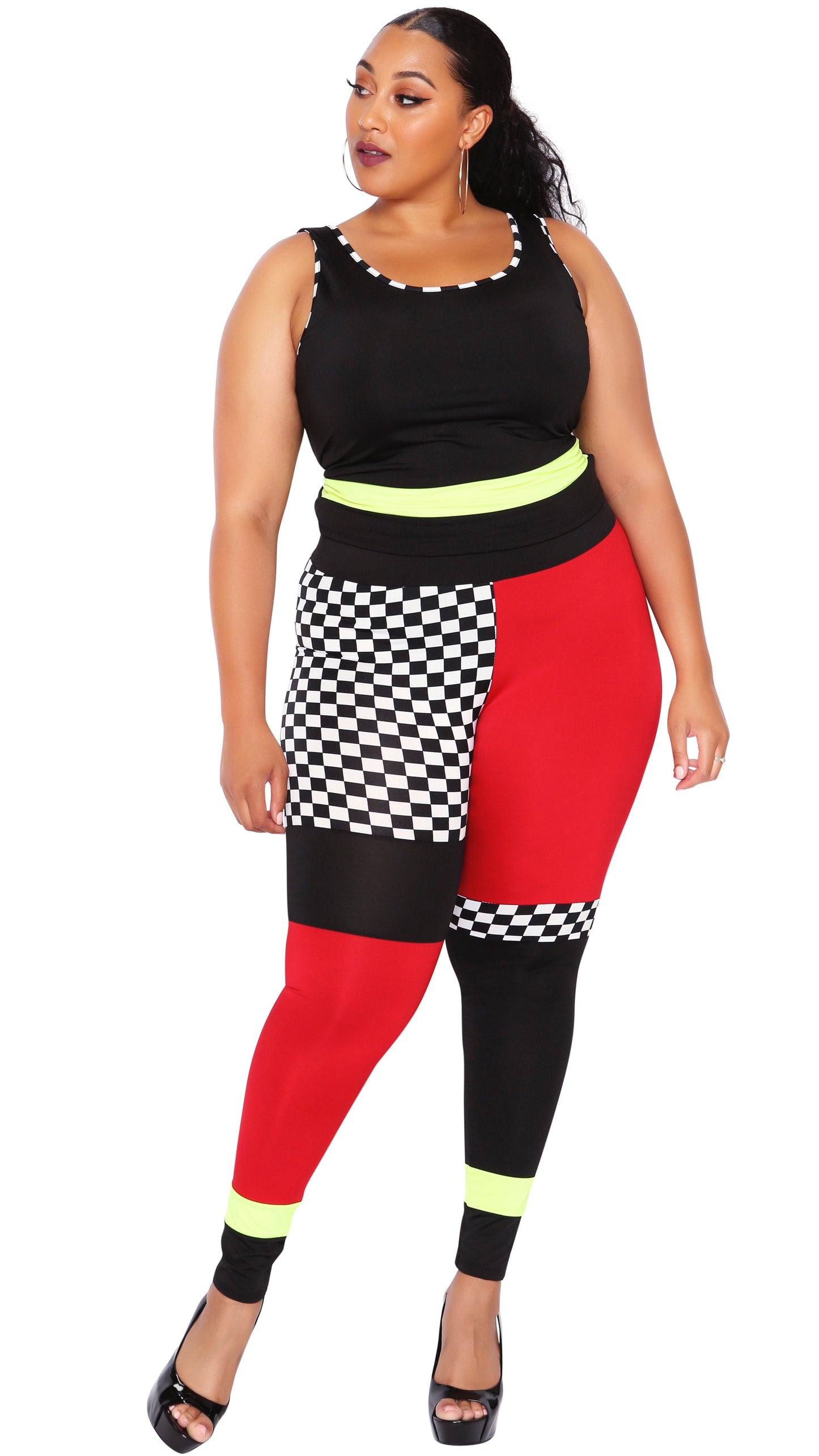 Speedy 2Pcs Pant Set (Neon Stripe)-Pant Sets-Boughie-Boughie