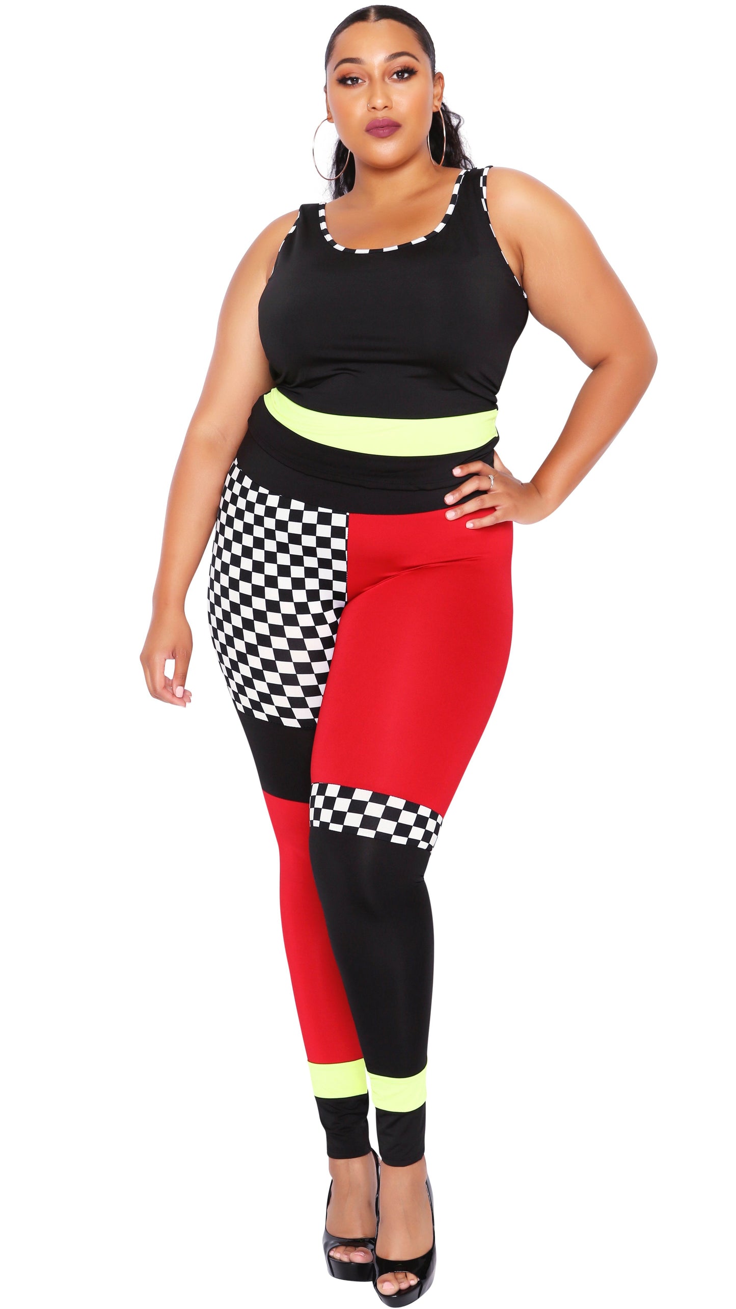 Speedy 2Pcs Pant Set (Neon Stripe)-Pant Sets-Boughie-Boughie