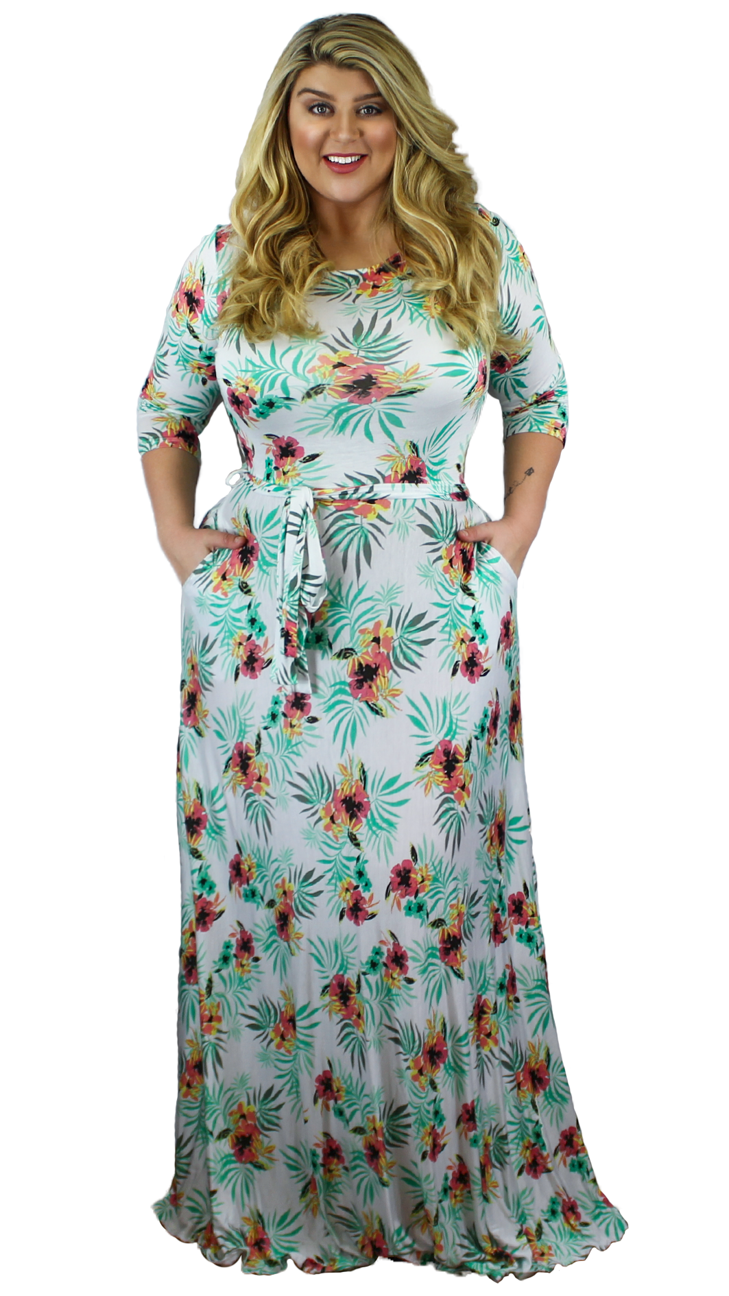 Summer Breeze Maxi Dress (Floral) - 3x Summer Breeze Maxi Dress (Floral) - 3x
