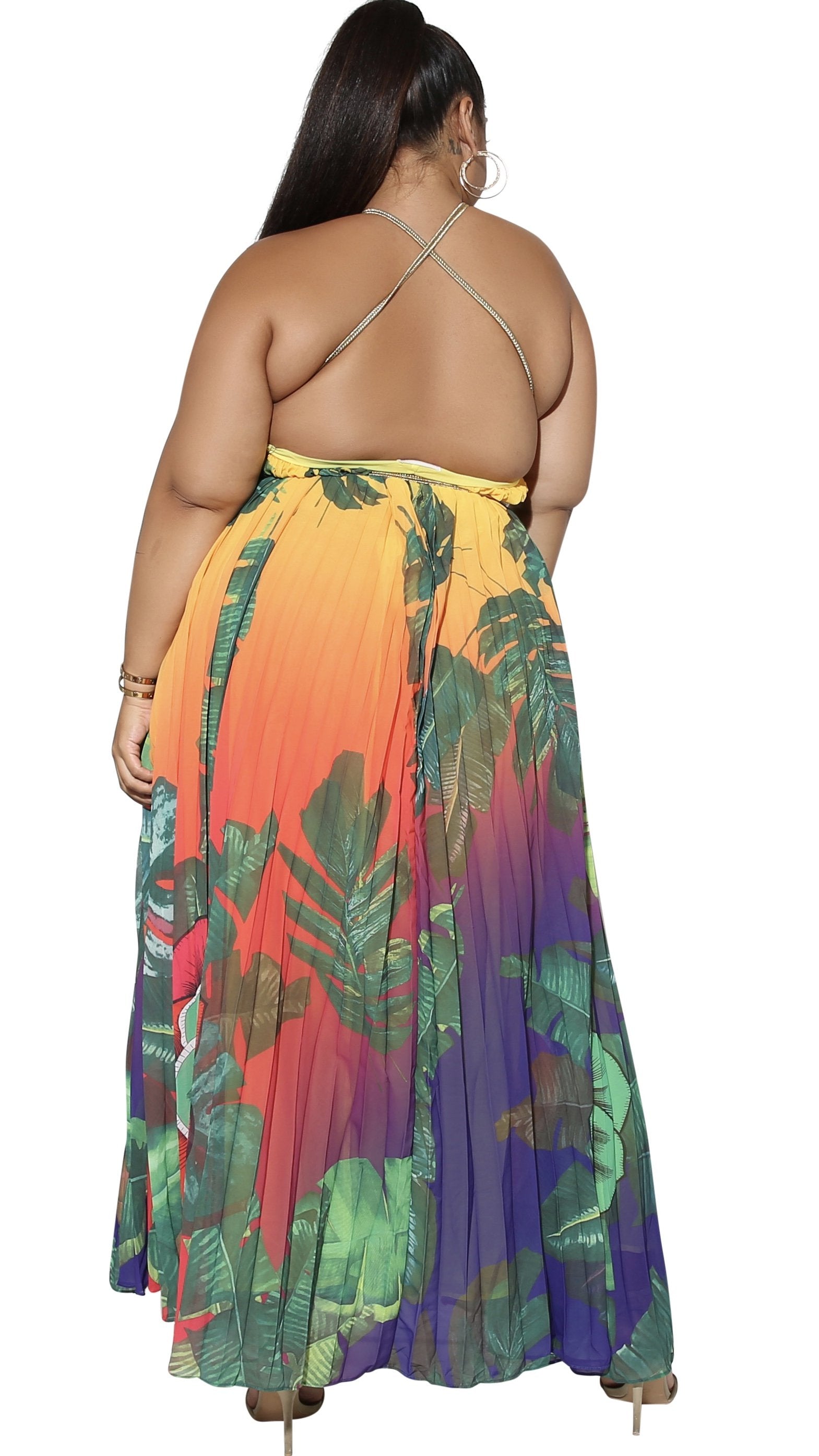 Sunset Maxi Dress (Multi)-Maxi Dresses-Boughie-Boughie