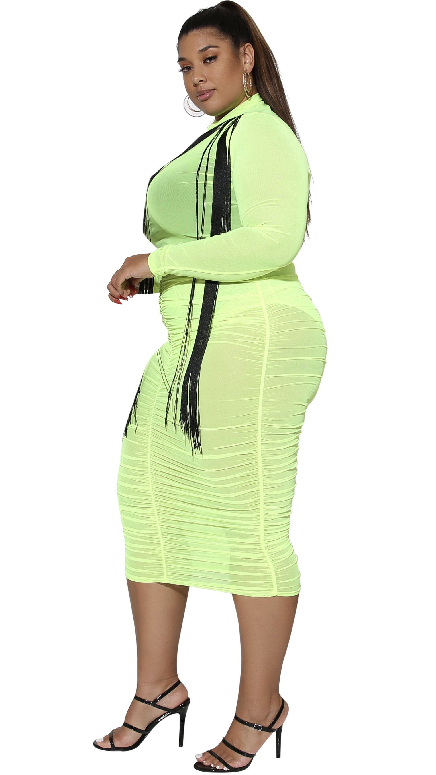 Superstar 2Pcs Skirt Set (Highlighter)-Skirt Sets-Boughie-Boughie