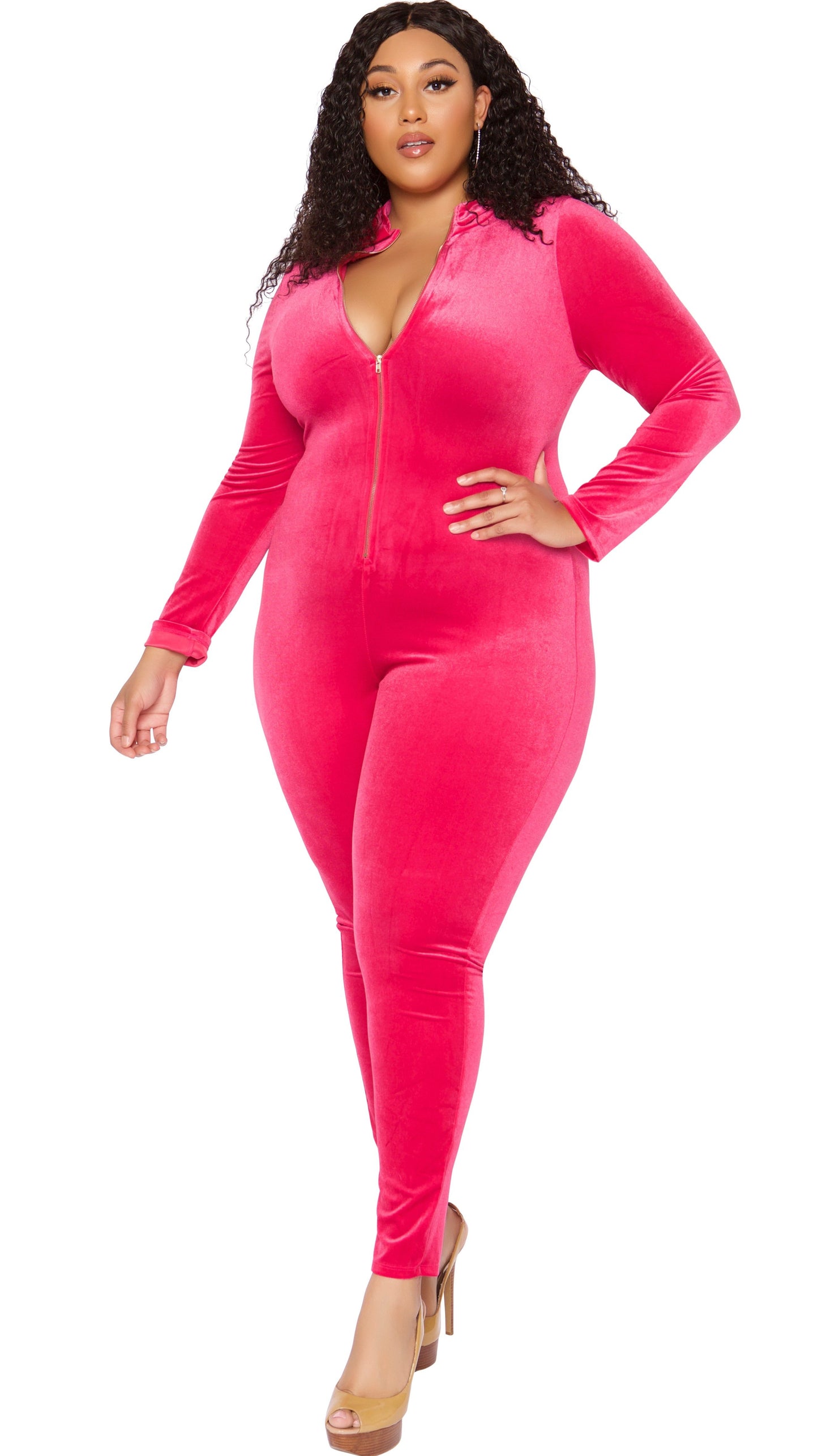 Tempted To Touch Velvet Jumper (Pink)-Jumpers-Boughie-Boughie