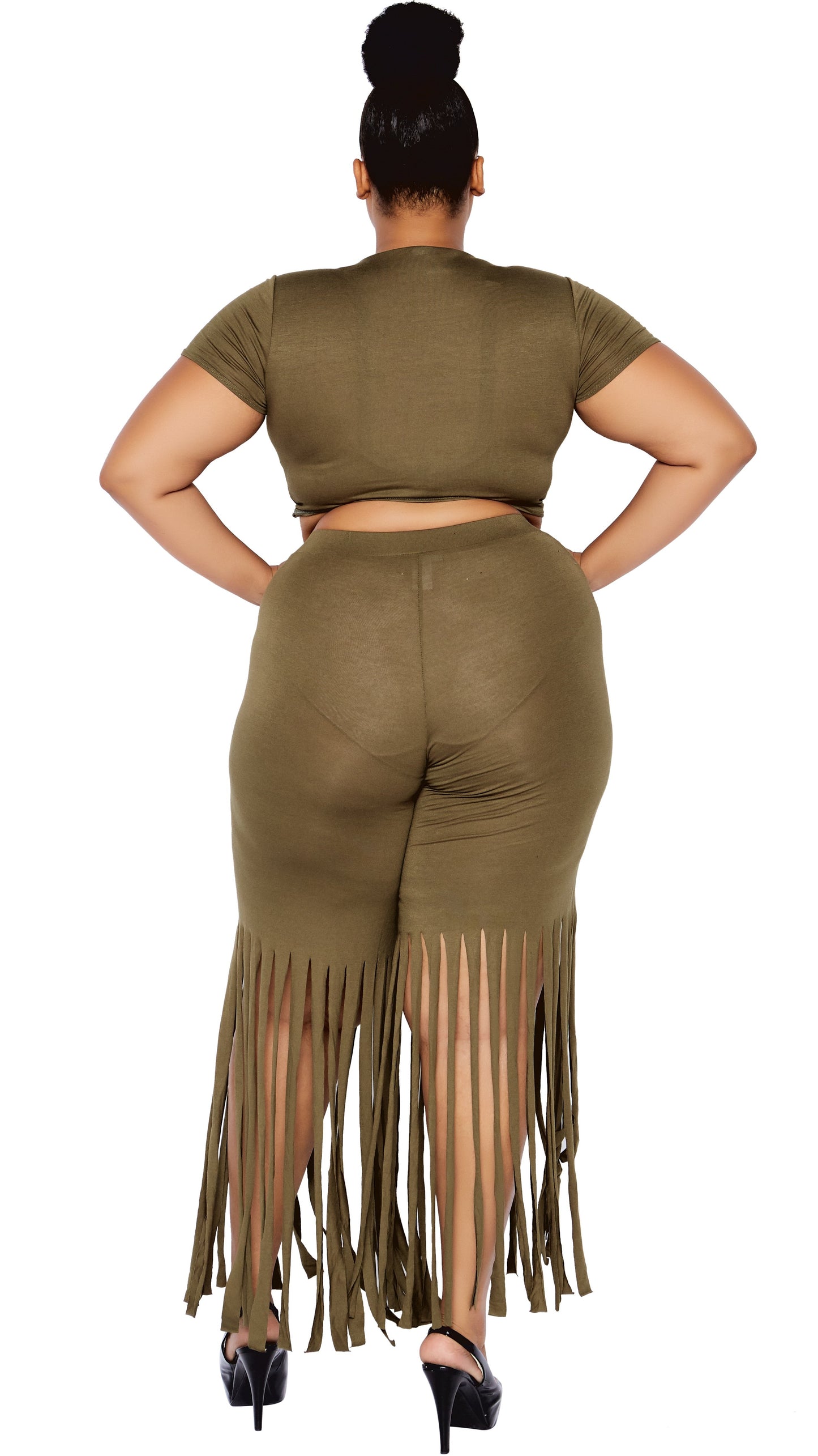 The Way It Is 2Pcs Pant Set (Olive)-Pant Sets-Boughie-Boughie