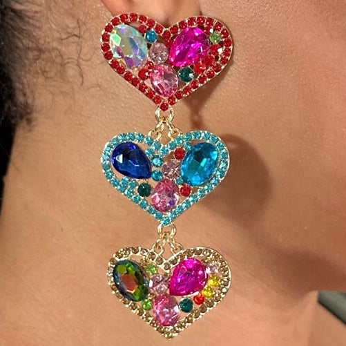 BuddyLove x Treasure Jewels Crystal Heart Earrings