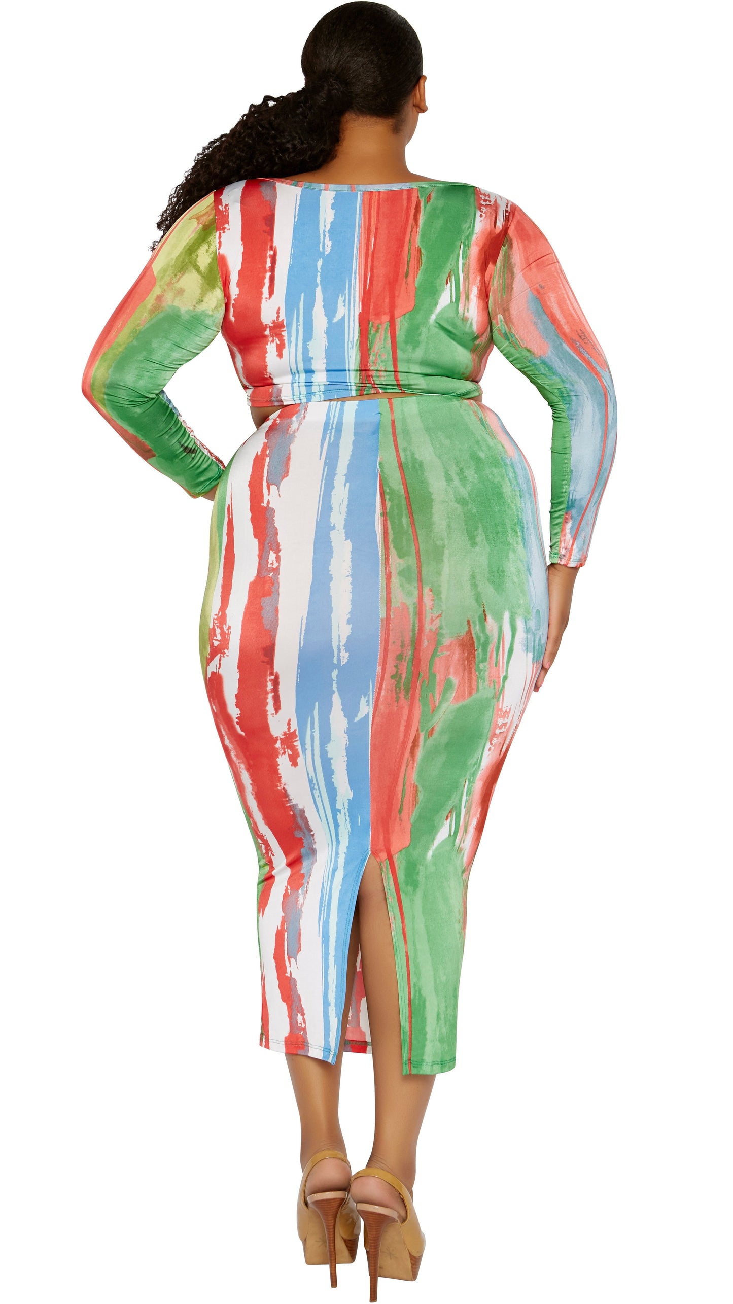 Whiplash 2Pcs Skirt Set (Multi)-Skirt Sets-Boughie-Boughie