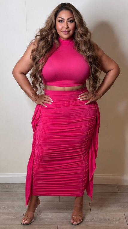Sweet Spot 2Pcs Skirt Set (Pink)