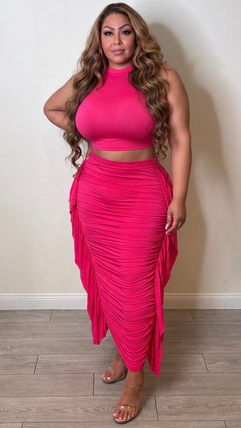 Sweet Spot 2Pcs Skirt Set (Pink)