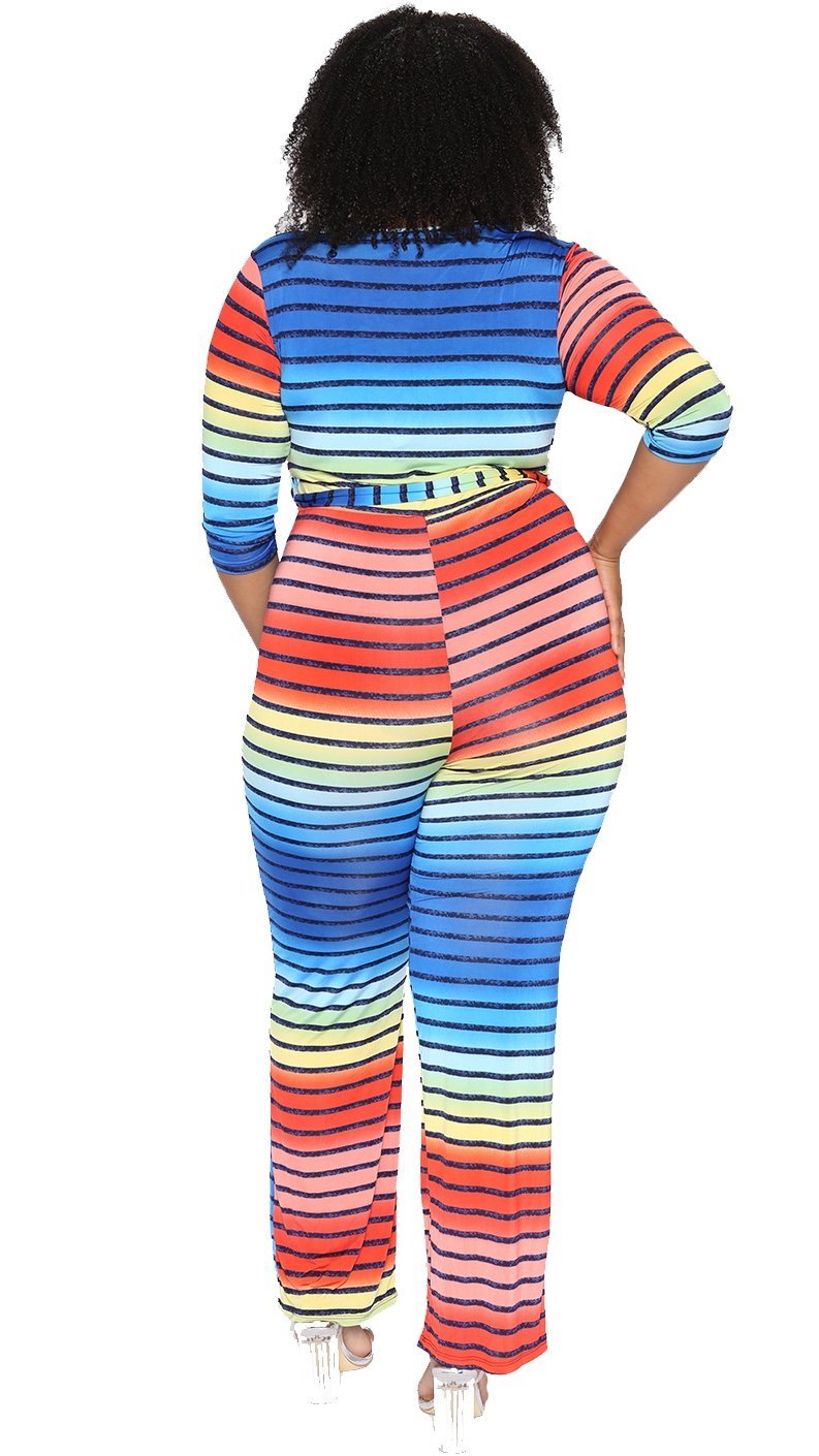 Babe Jumper (Rainbow Stripes)-Jumpers-Boughie-Boughie