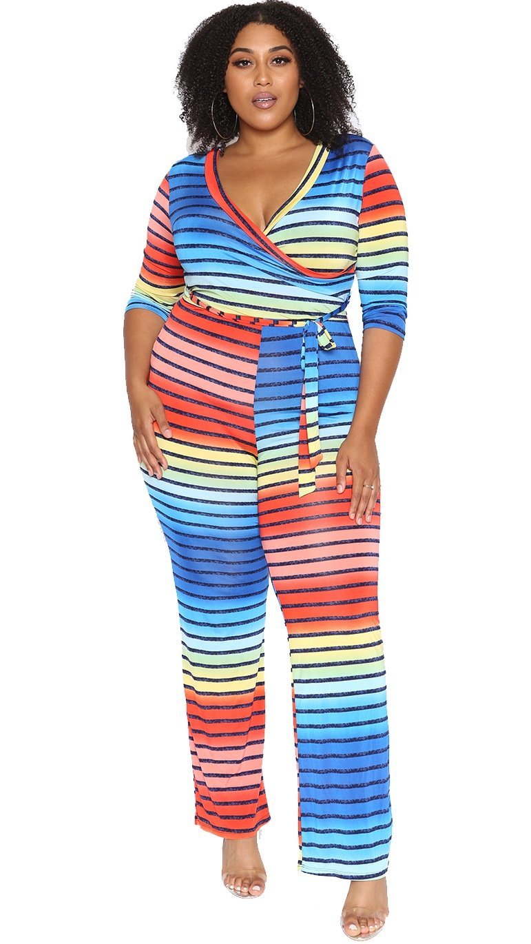 Babe Jumper (Rainbow Stripes)-Jumpers-Boughie-Boughie
