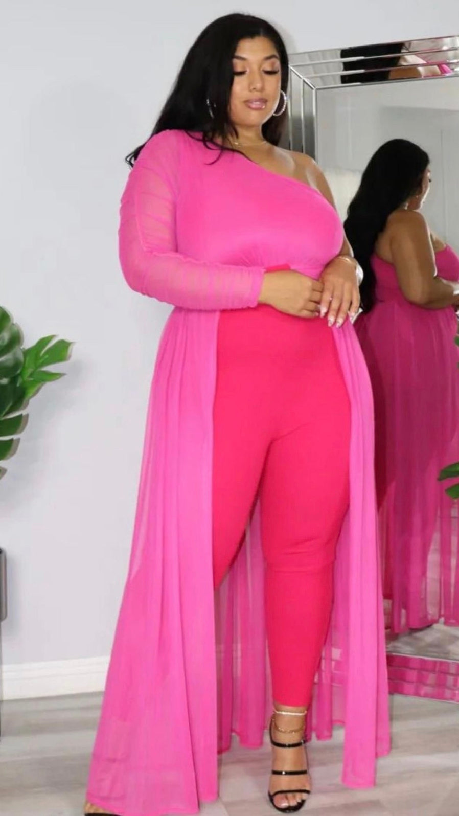 Pink jumper hot sale plus size