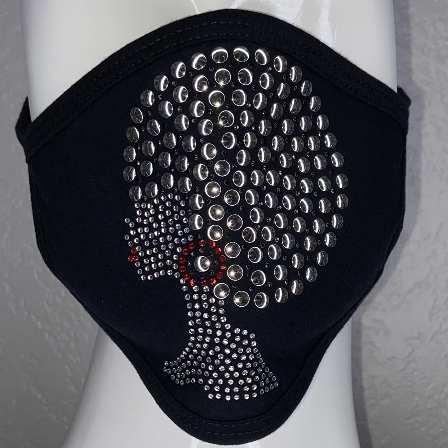 Fashion Mask Afro Queen (Rhinestones/Stud) In Stock-Boughie Curves-Boughie