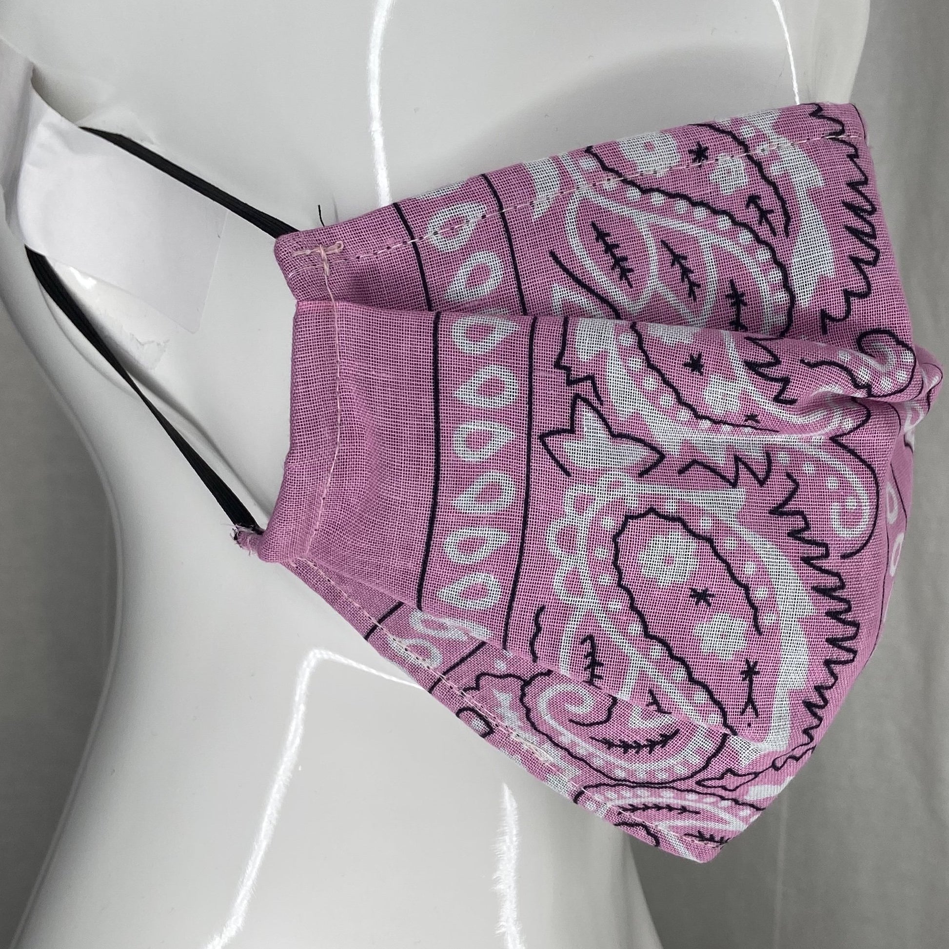 Fashion Mask (Baby Pink Bandana) In Stock-Boughie Curves-Boughie