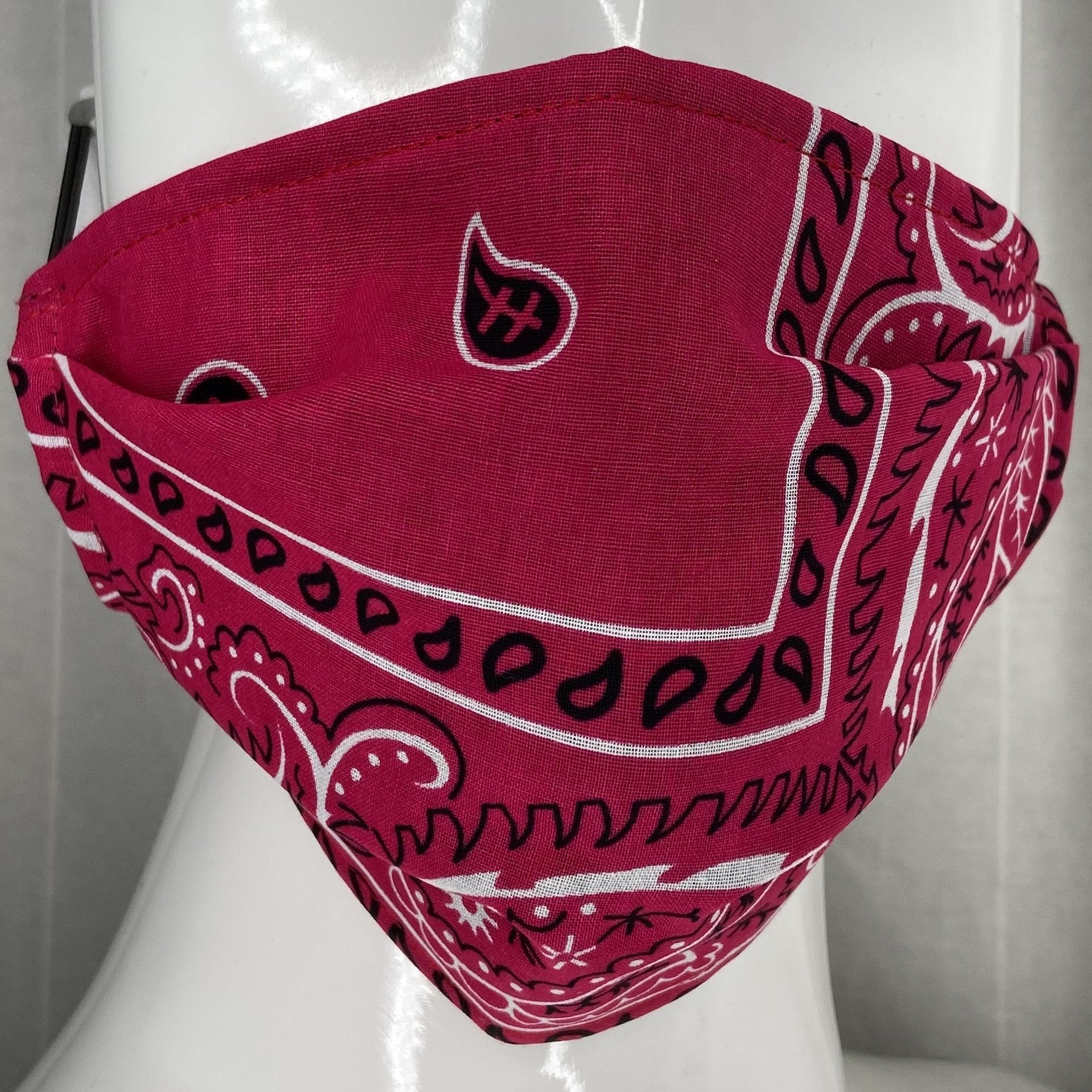 Fashion Mask (Berry Pink Bandana) In Stock-Boughie Curves-Boughie