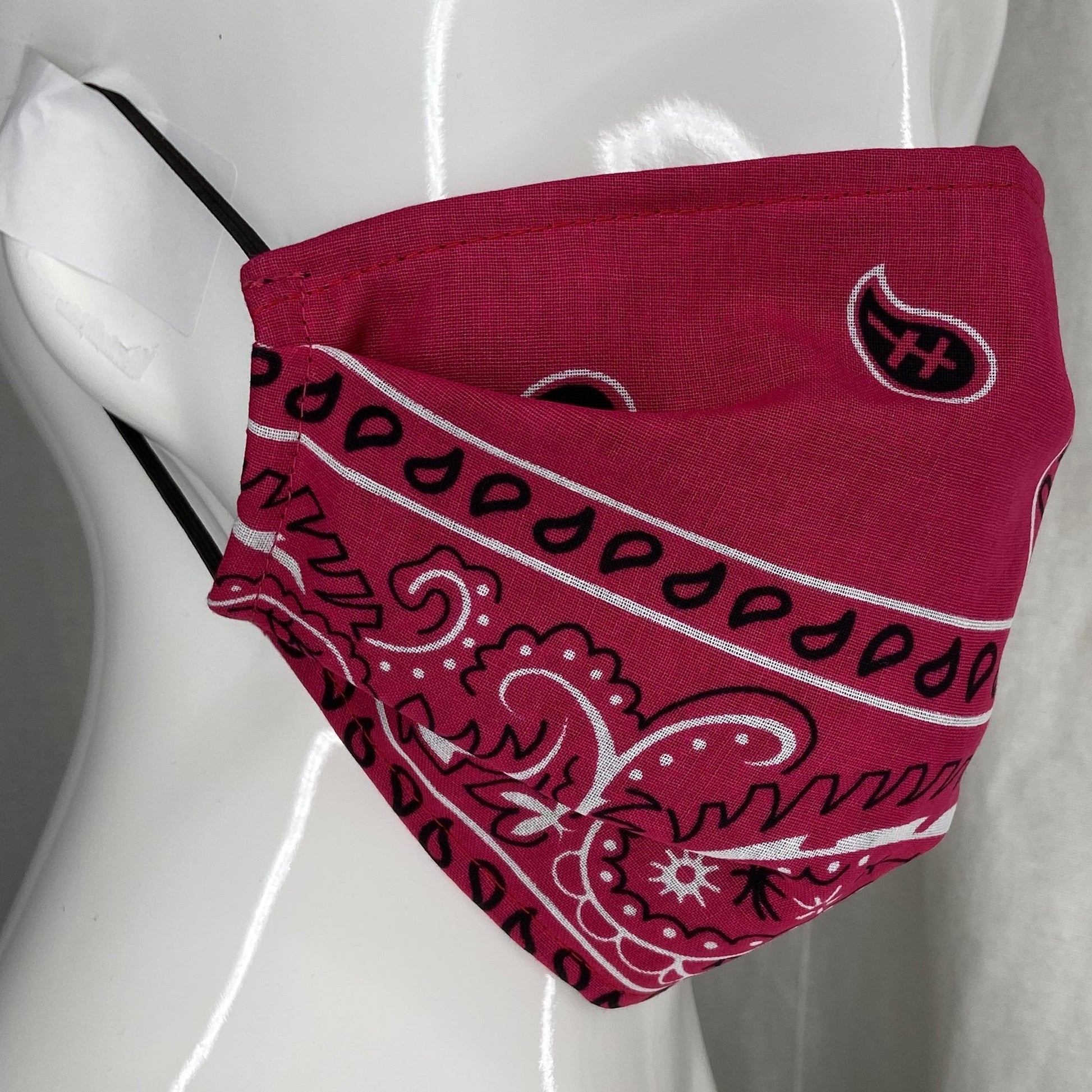 Fashion Mask (Berry Pink Bandana) In Stock-Boughie Curves-Boughie