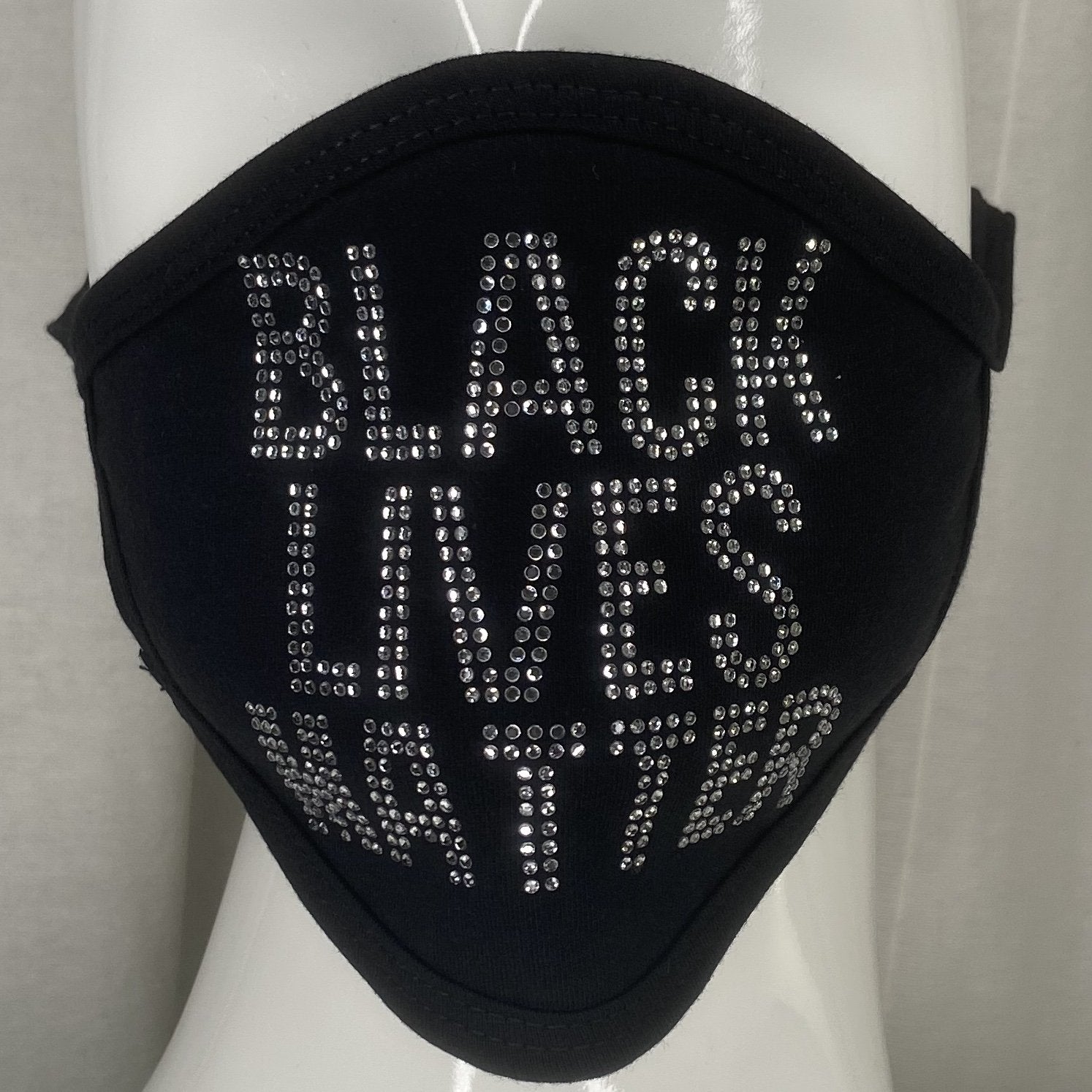 Fashion Mask Black Lives Matter (Rhinestones) In Stock-Boughie Curves-Boughie