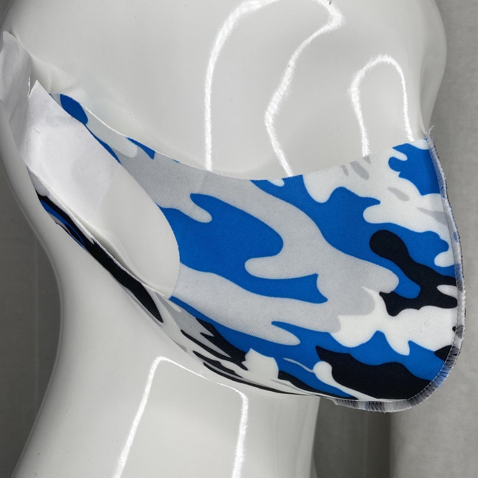 Fashion Mask (Blue Camo) In Stock-Boughie Curves-Boughie