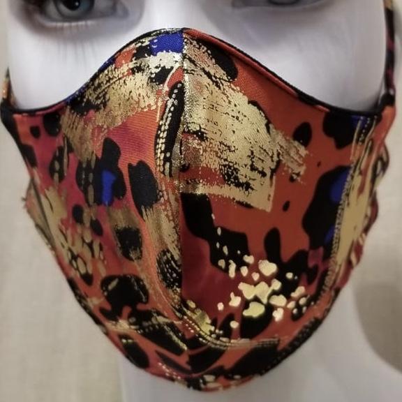 Fashion Mask (Multi Leopard/Metallic) In Stock-Boughie Curves-Boughie