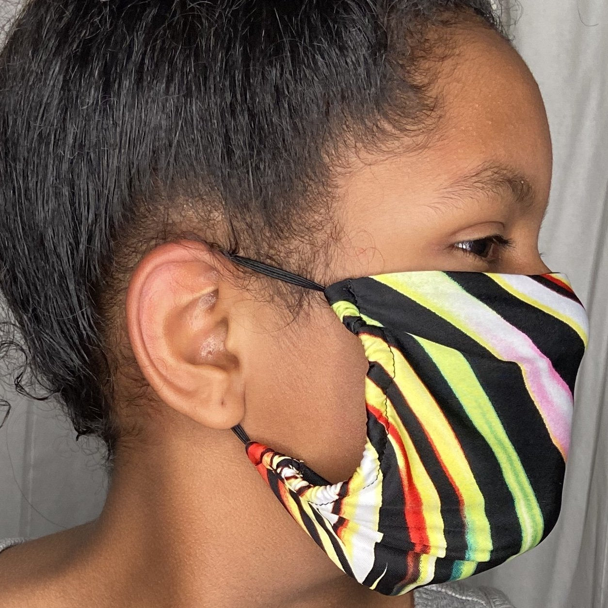 Fashion Mask (Multi Striped) In Stock-Boughie Curves-Boughie