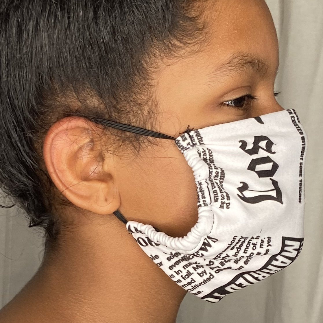 Fashion Mask (Newspaper) In Stock-Boughie Curves-Boughie