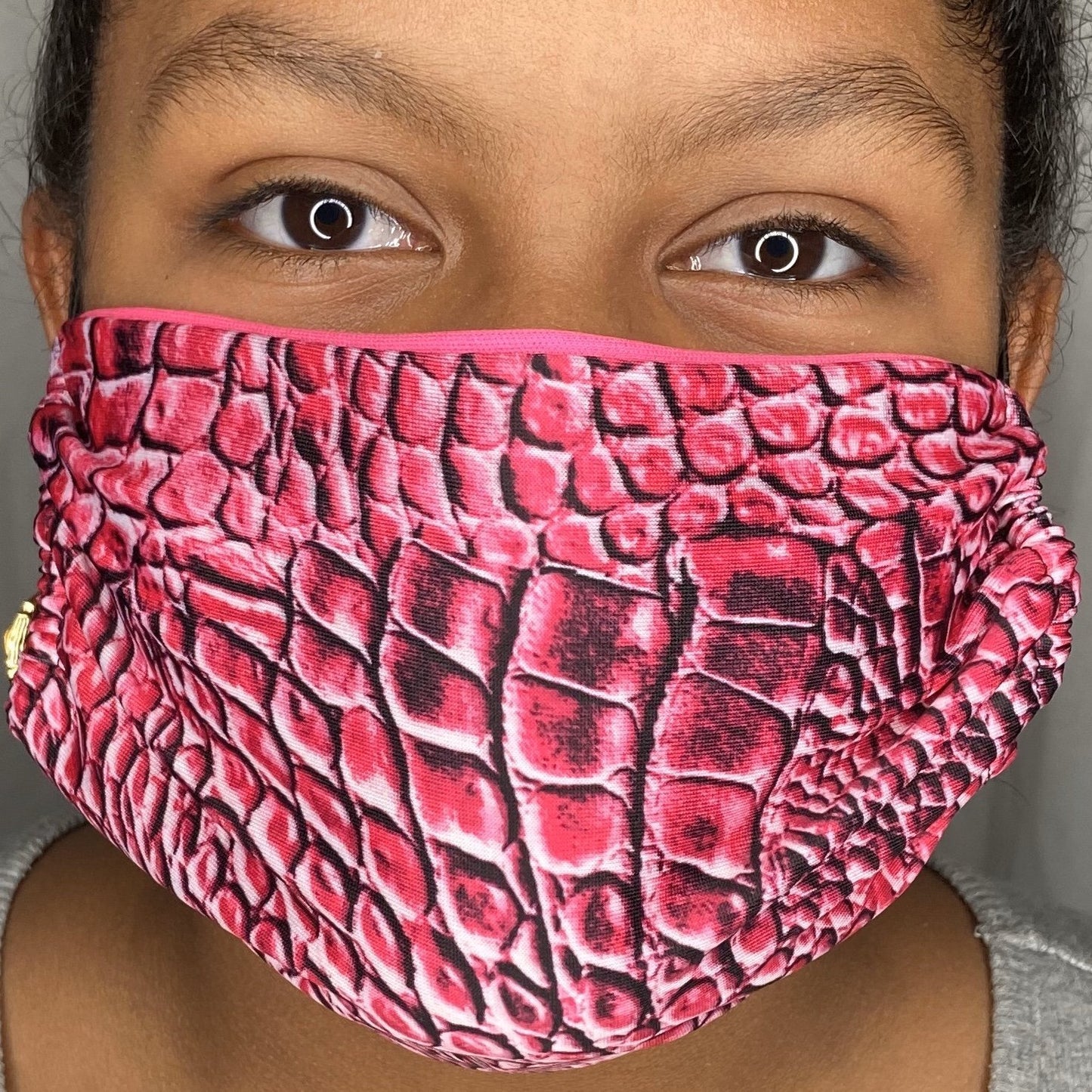 Fashion Mask (Pink Snake) In Stock-Boughie Curves-Boughie